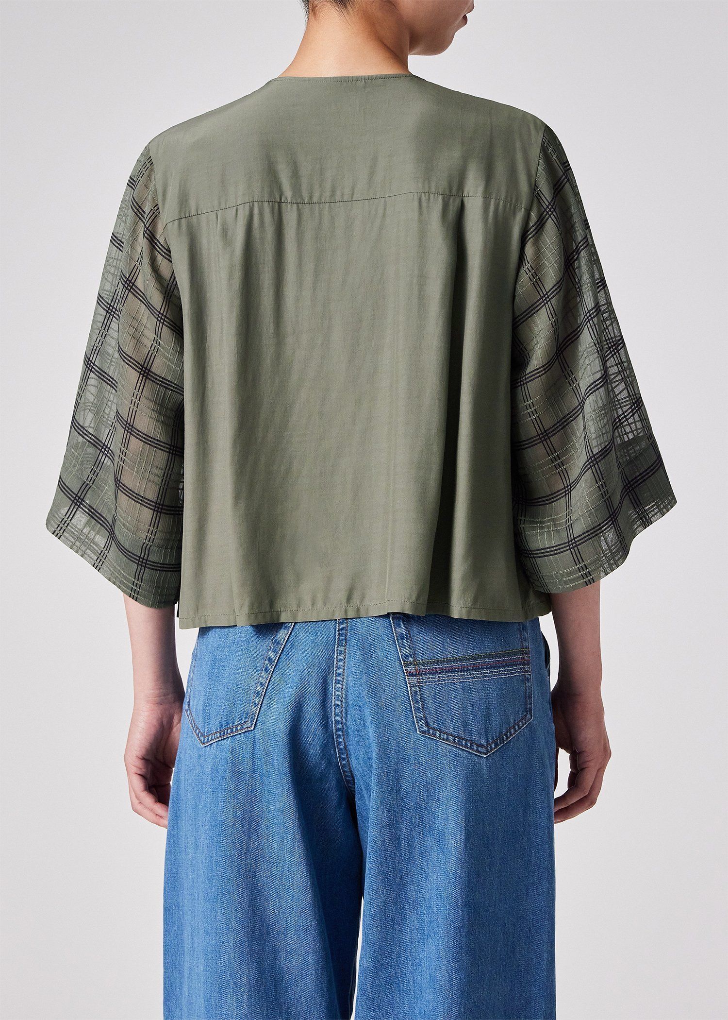 ウィメンズ シアー チェック ブラウス