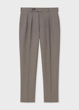 ウールギャバジン 2タックワイドトラウザーズ