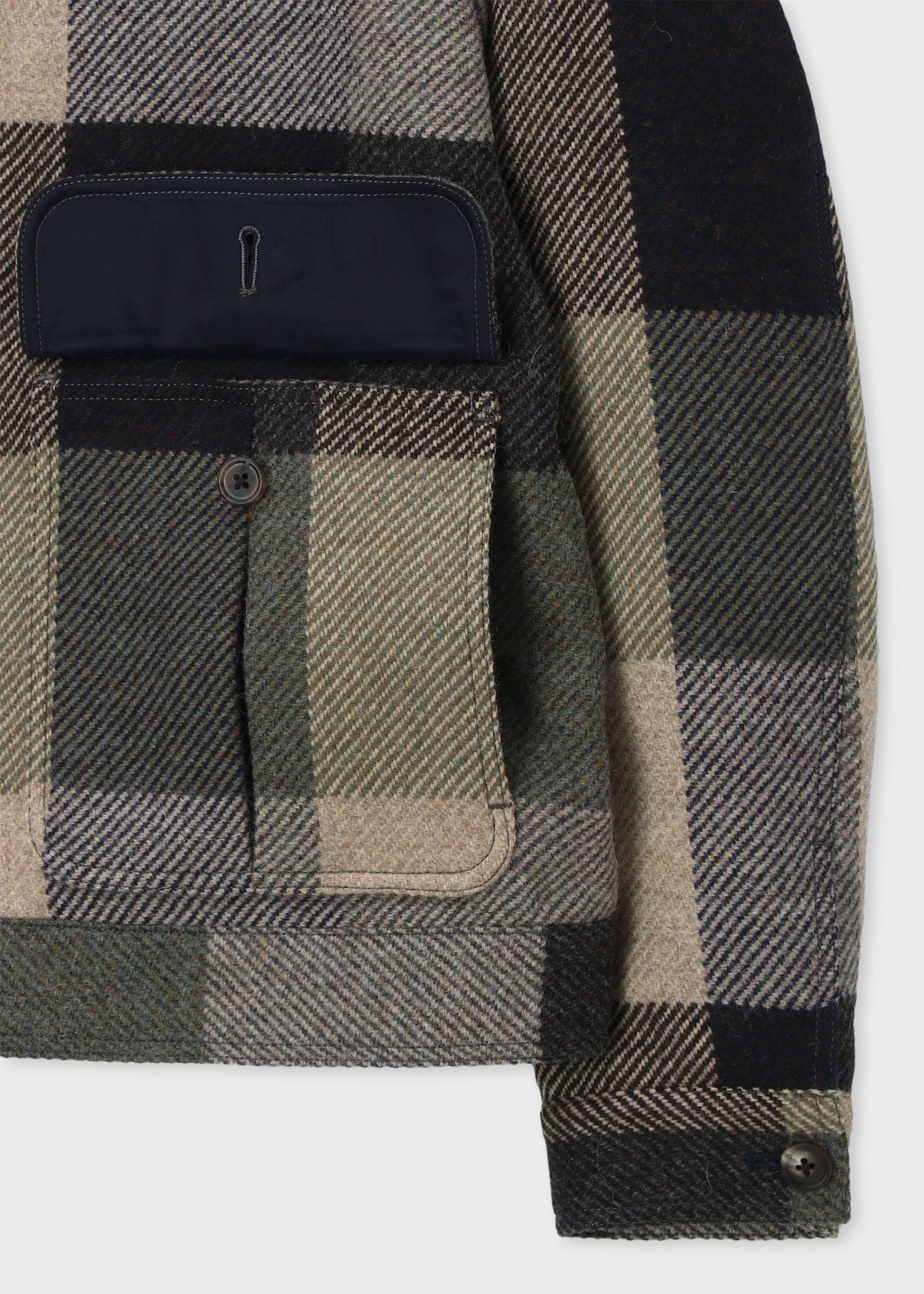 ラージブロックチェック ショートブルゾン