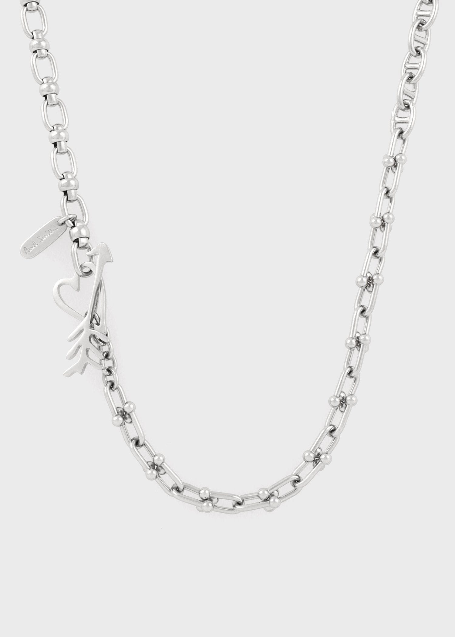 ウィメンズ ハートミックスチェーン ネックレス（シルバー） ｜ポール