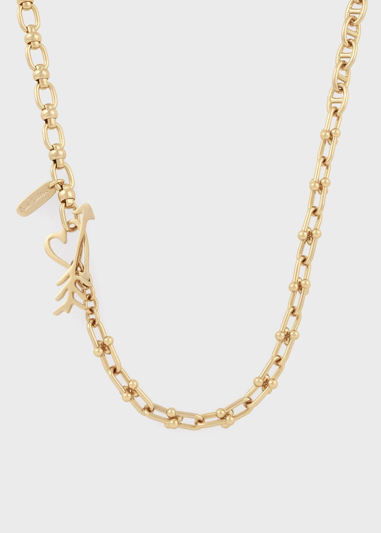 ウィメンズ ハートミックスチェーン ネックレス（シルバー） ｜ポール