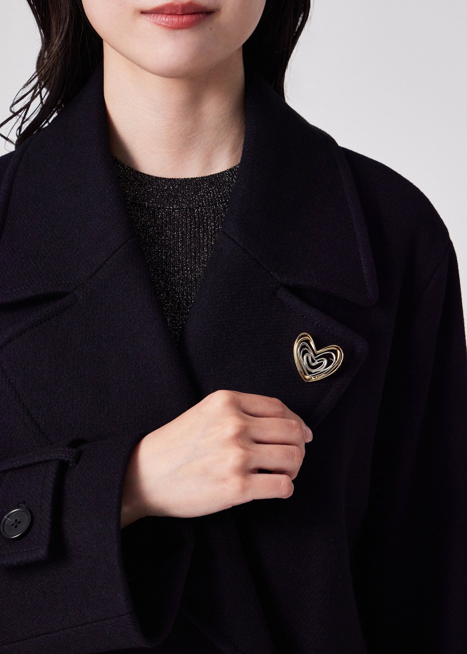 ウィメンズ スワールハート ブローチ