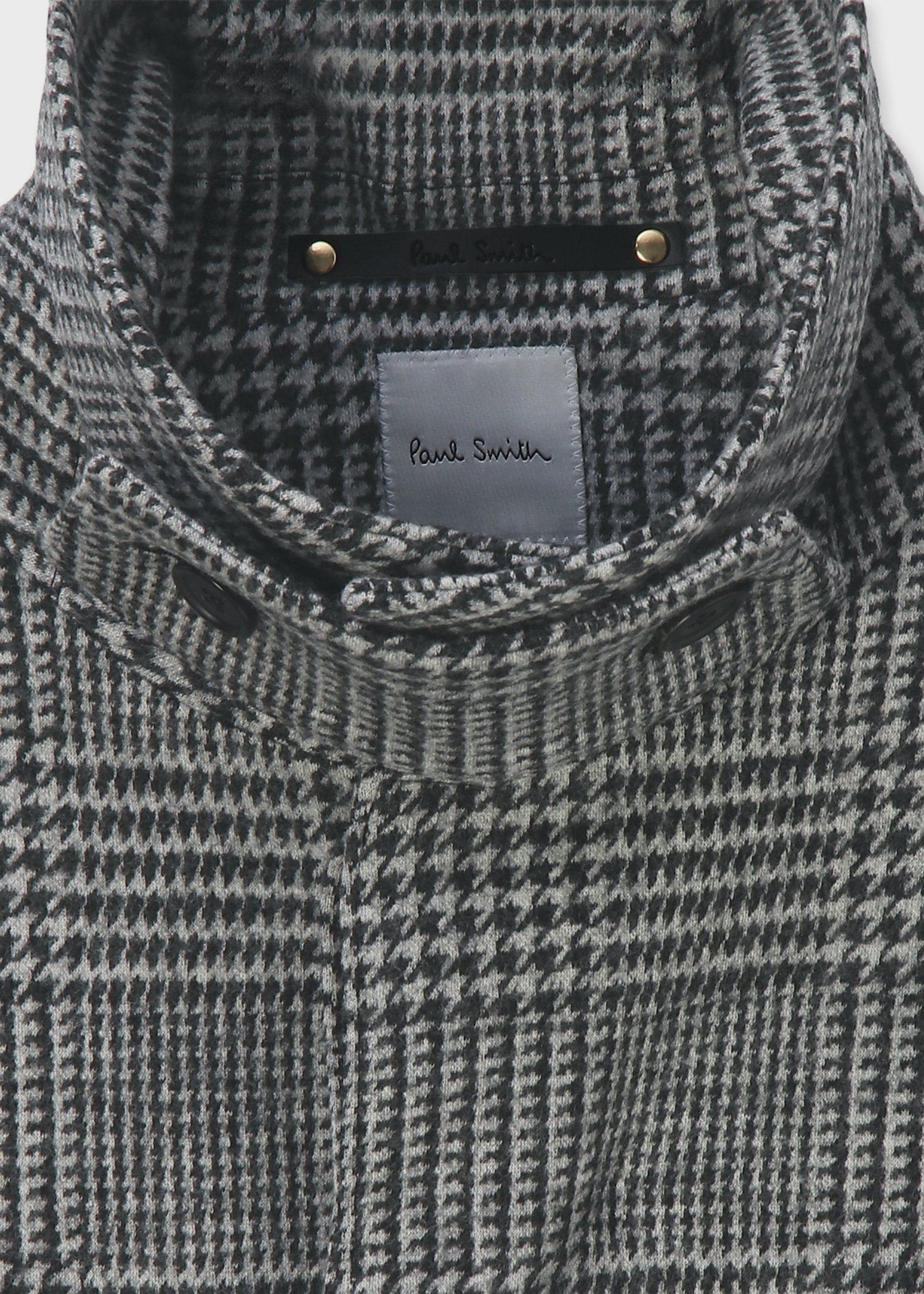 ウールニット グレンチェック ステンカラーコート ｜ポール・スミス