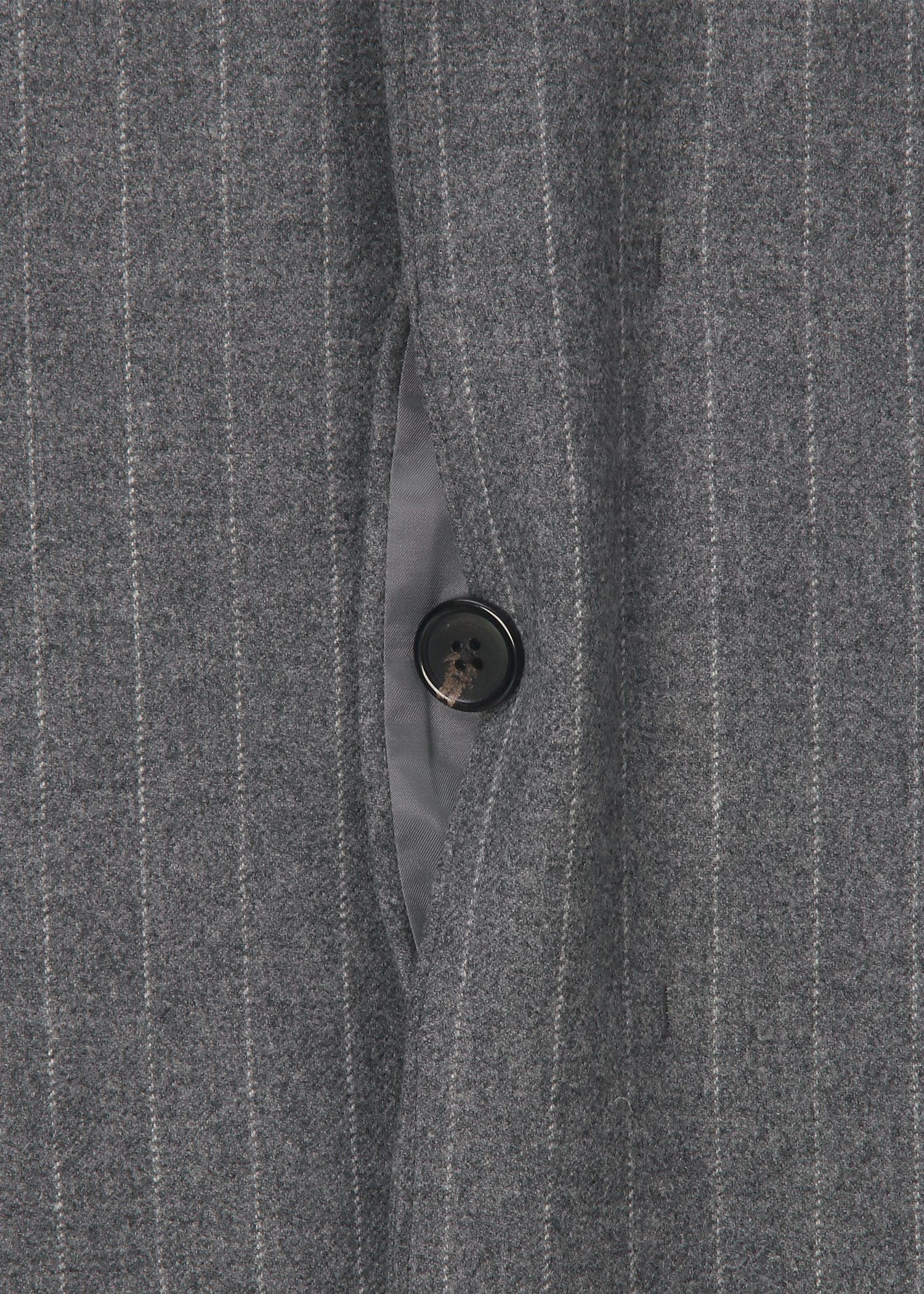 チョークストライプ ロングステンカラーコート（グレー） ｜ポール・スミス