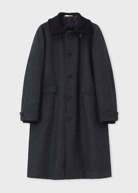J7183 美品 ポールスミス カシミヤ100% バルマカーンコート 濃灰 XL J7183 美品 ポールスミス カシミヤ100% バルマカーンコート 濃灰 XL