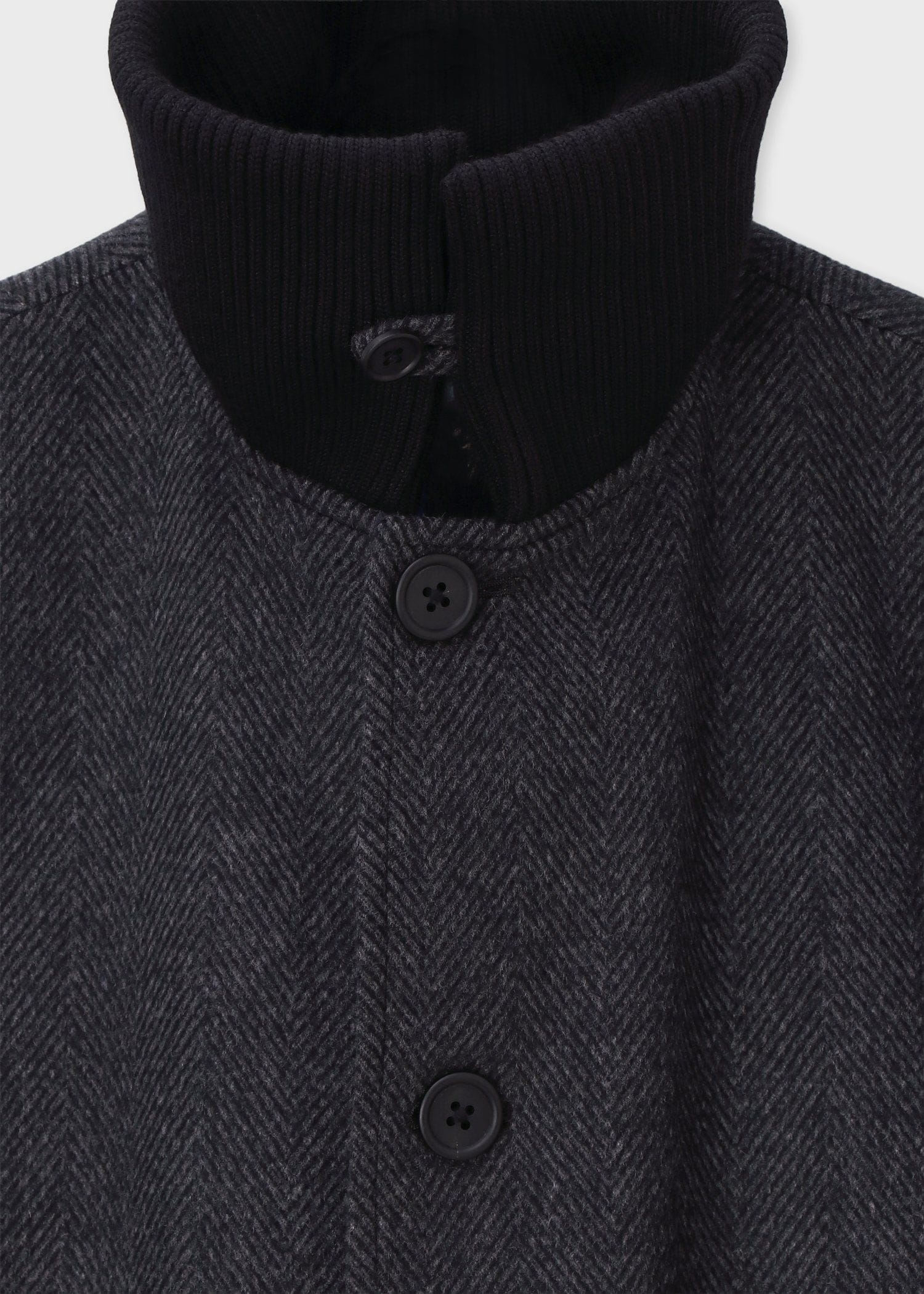 ヘリンボーンカシミヤ ドンキーコート（グレー） ｜ポール・スミス