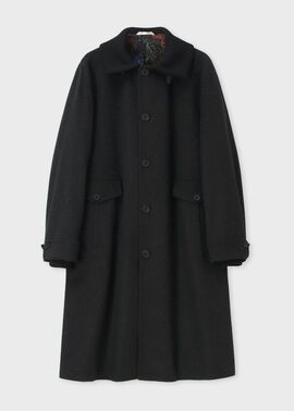 ヘリンボーンカシミヤ ドンキーコート（ダークグリーン） ｜ポール・スミス