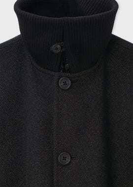 ヘリンボーンカシミヤ ドンキーコート（ダークグリーン） ｜ポール・スミス