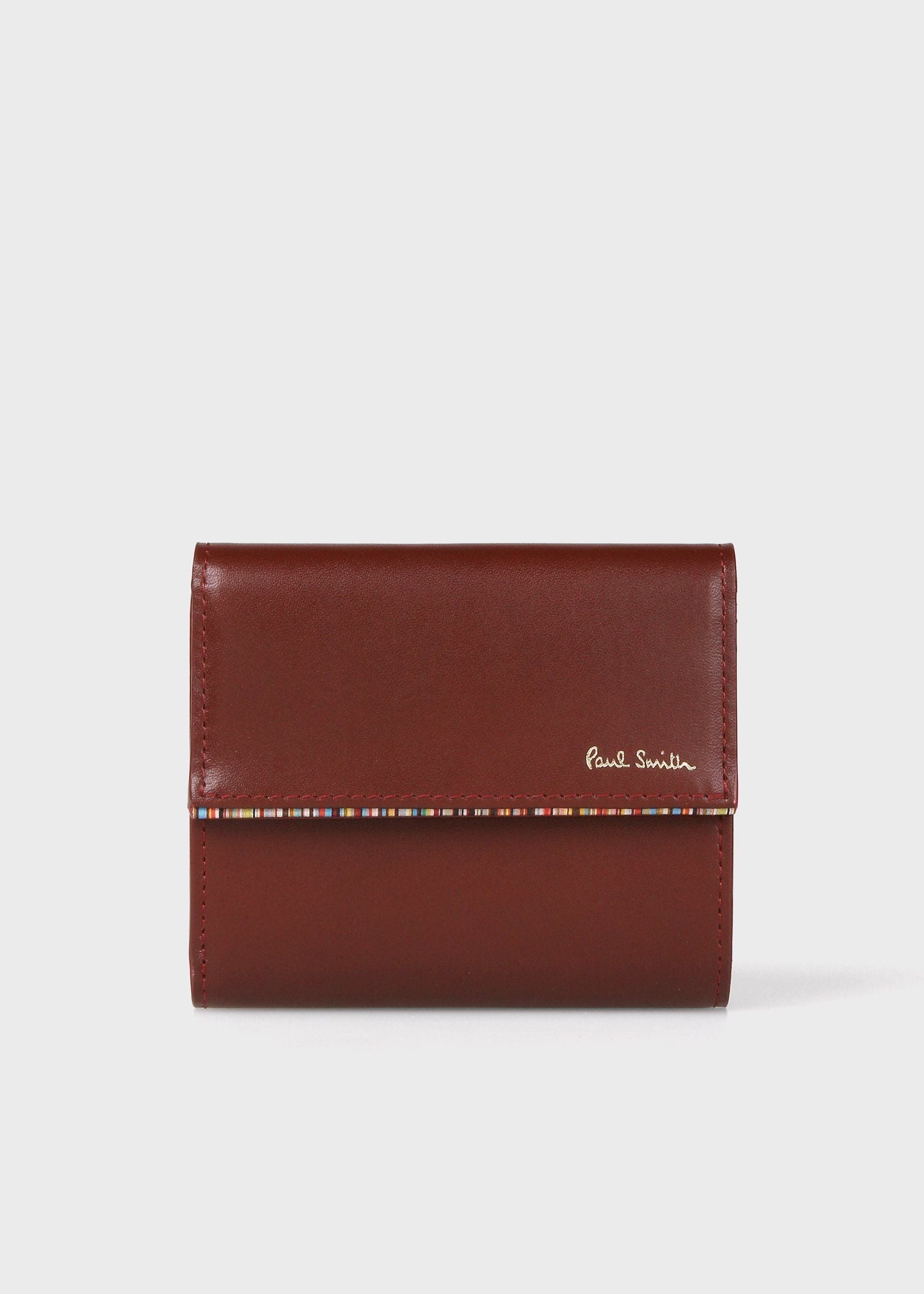 シグネチャーストライプ ティッピング 3つ折り財布