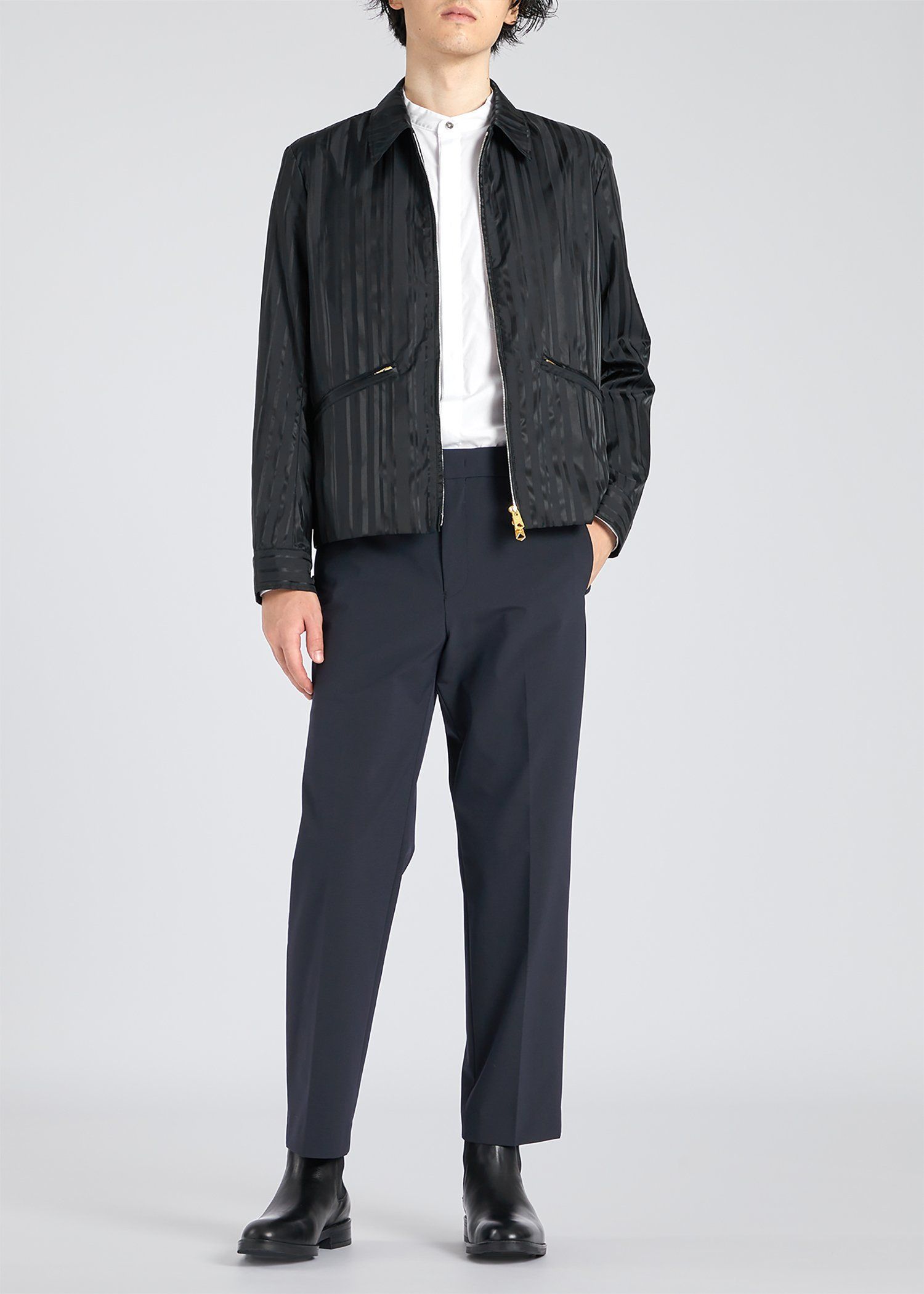 シャドーストライプ ショート ブルゾン