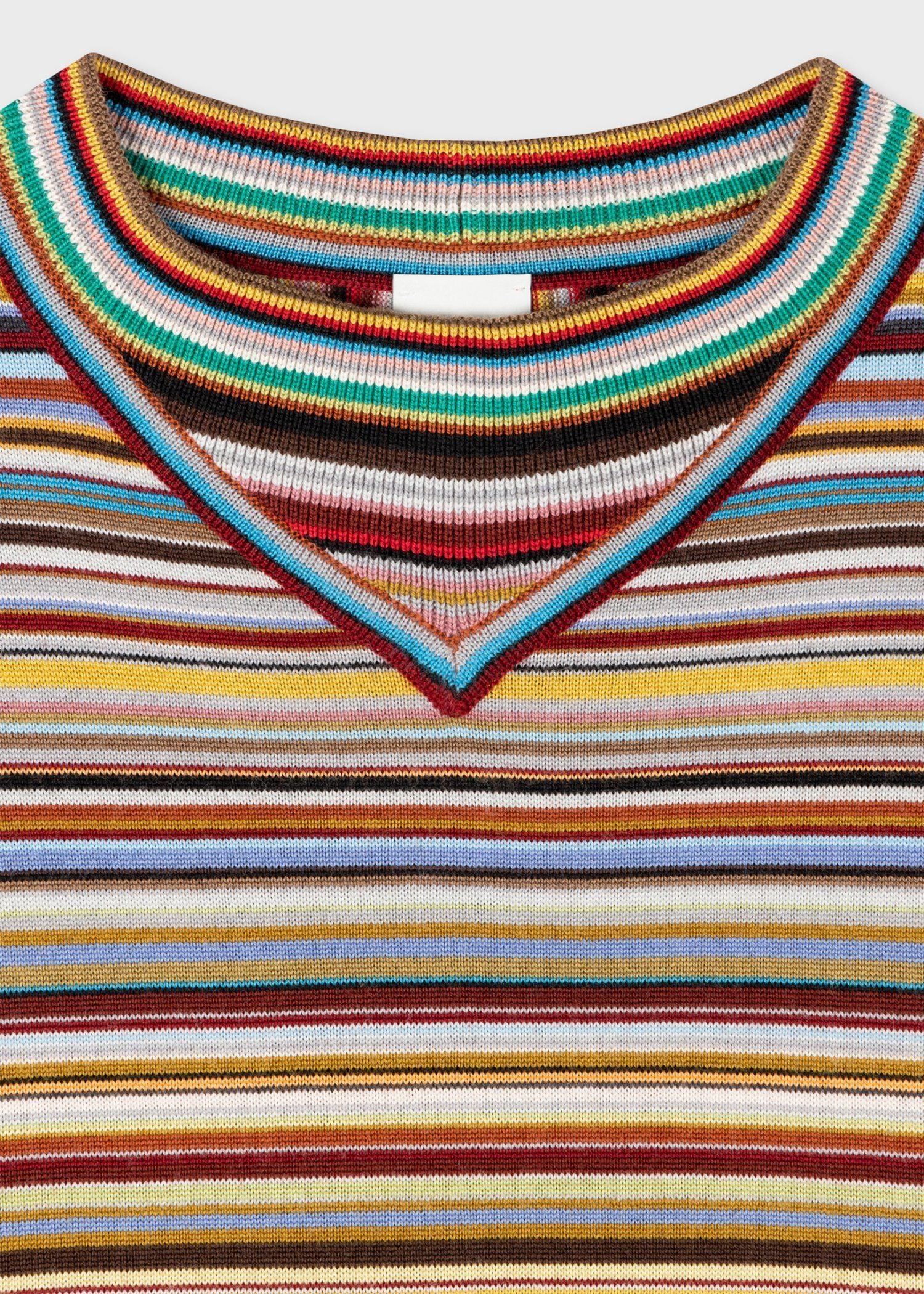 シグネチャーストライプ フェイクレイヤードニット