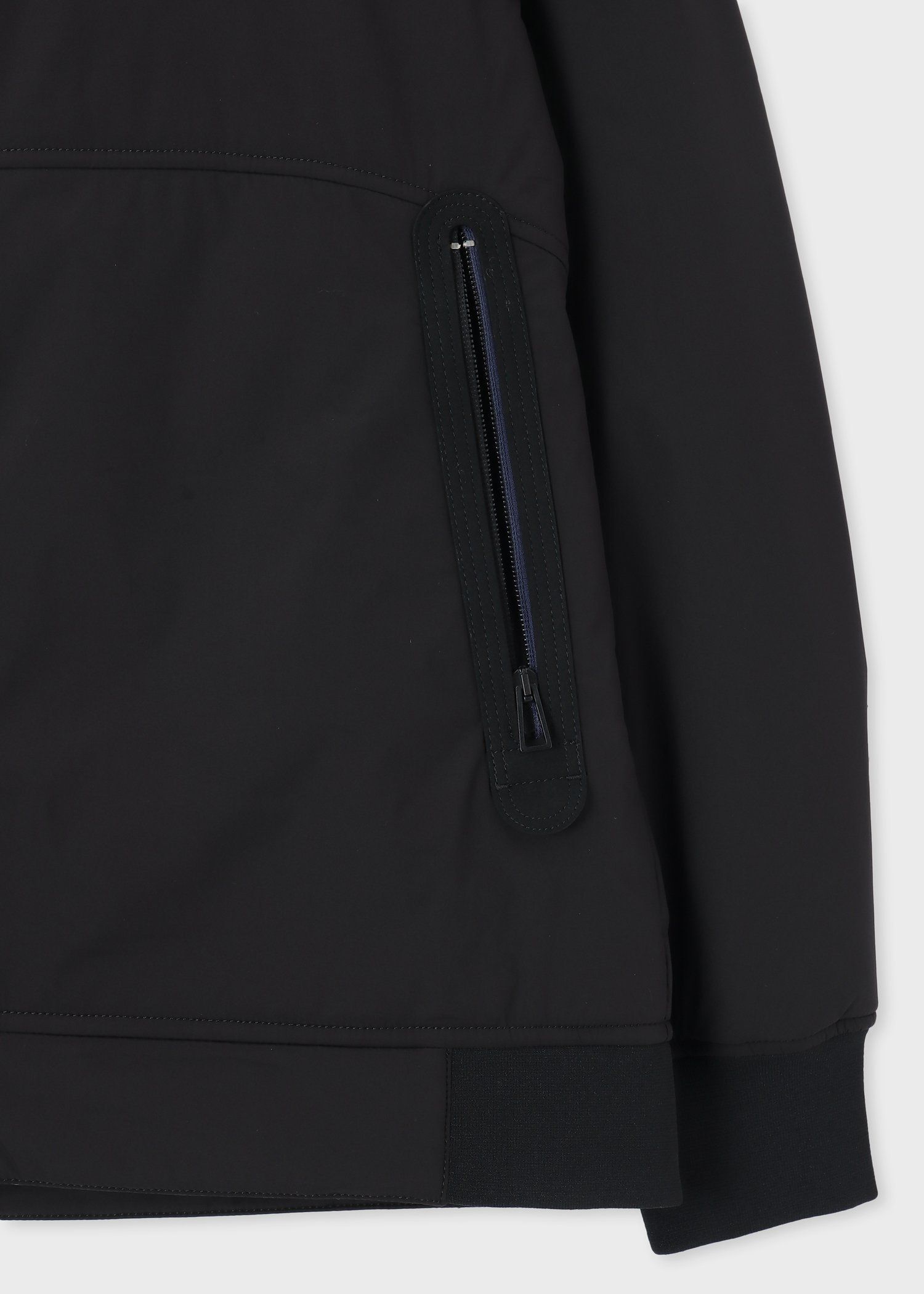 スポーツストライプ フーデッドブルゾン