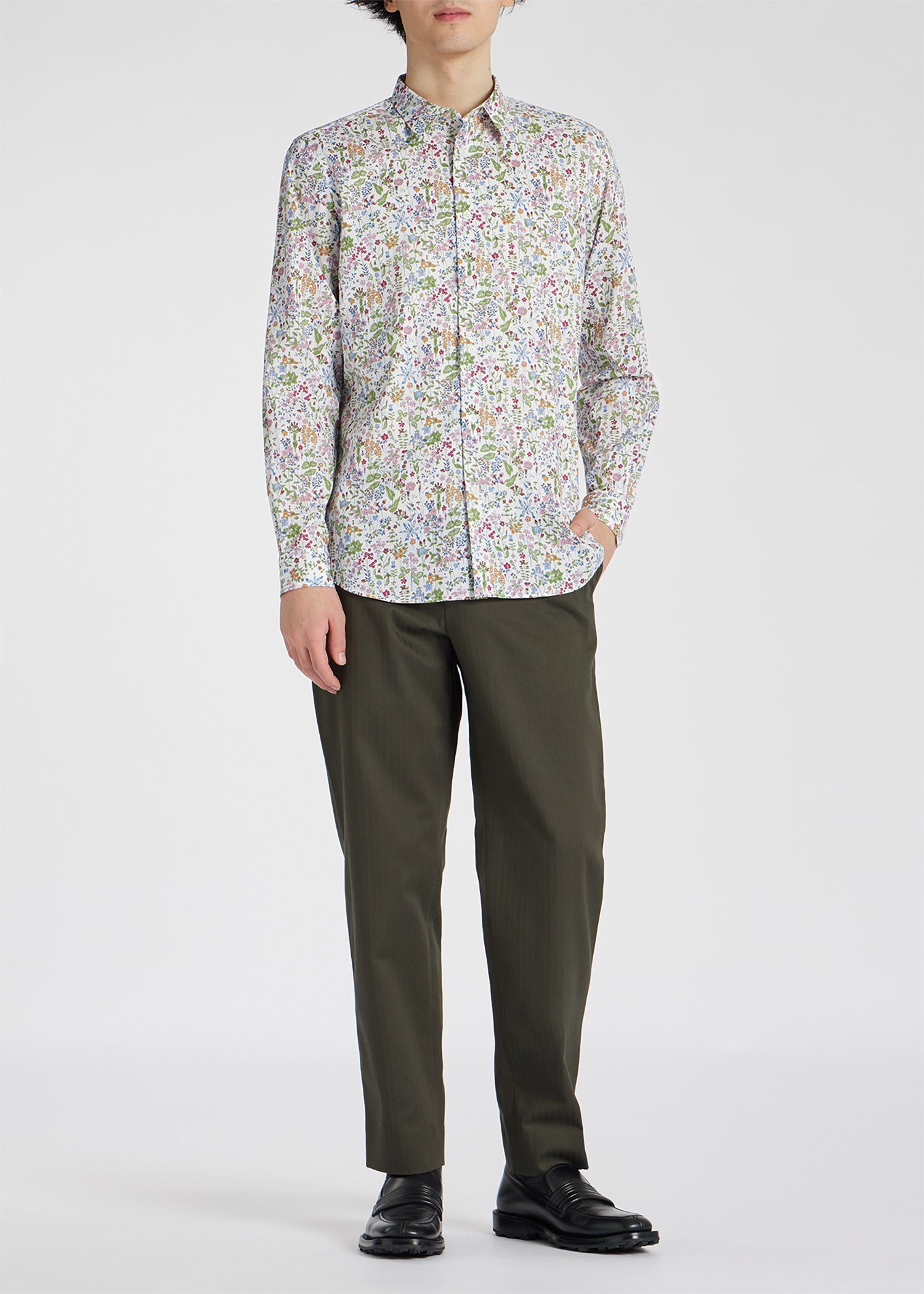 リバティフローラル プリントシャツ