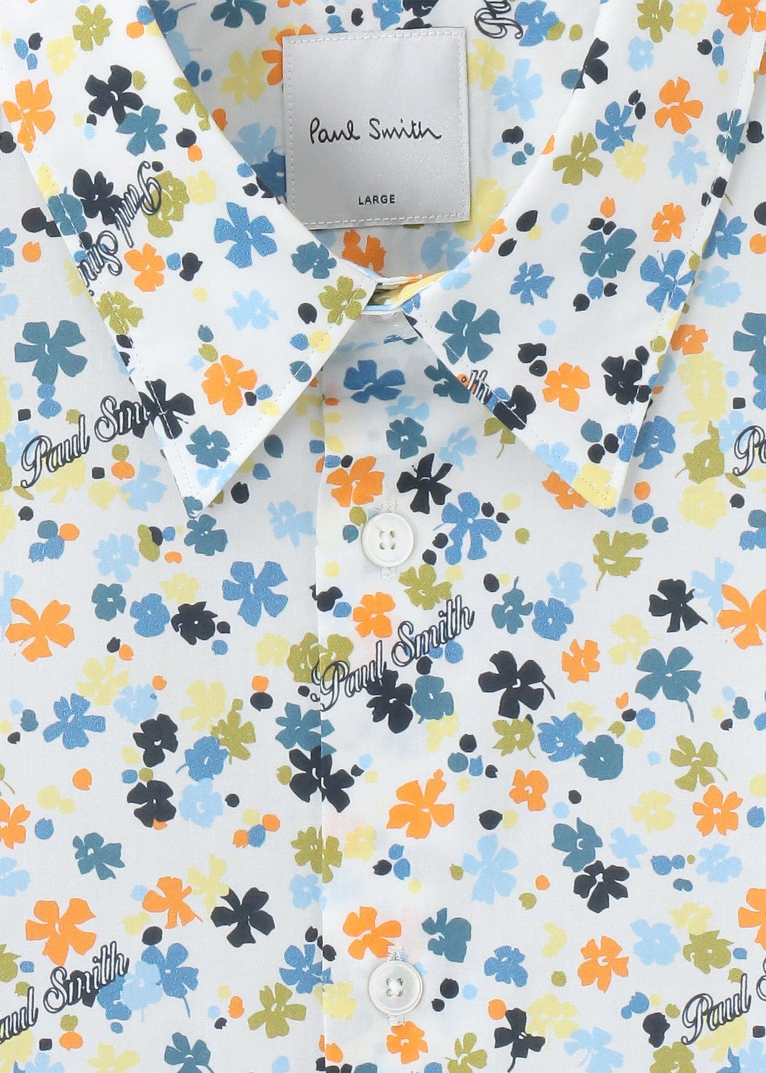 "Logo flower" プリントシャツ