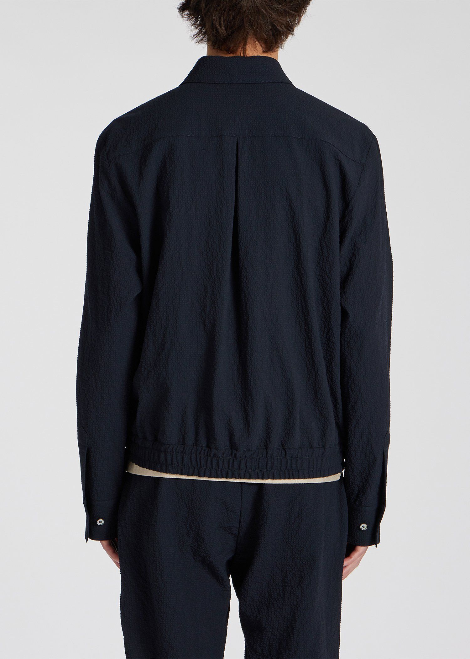 ウールシアサッカー ショートブルゾン