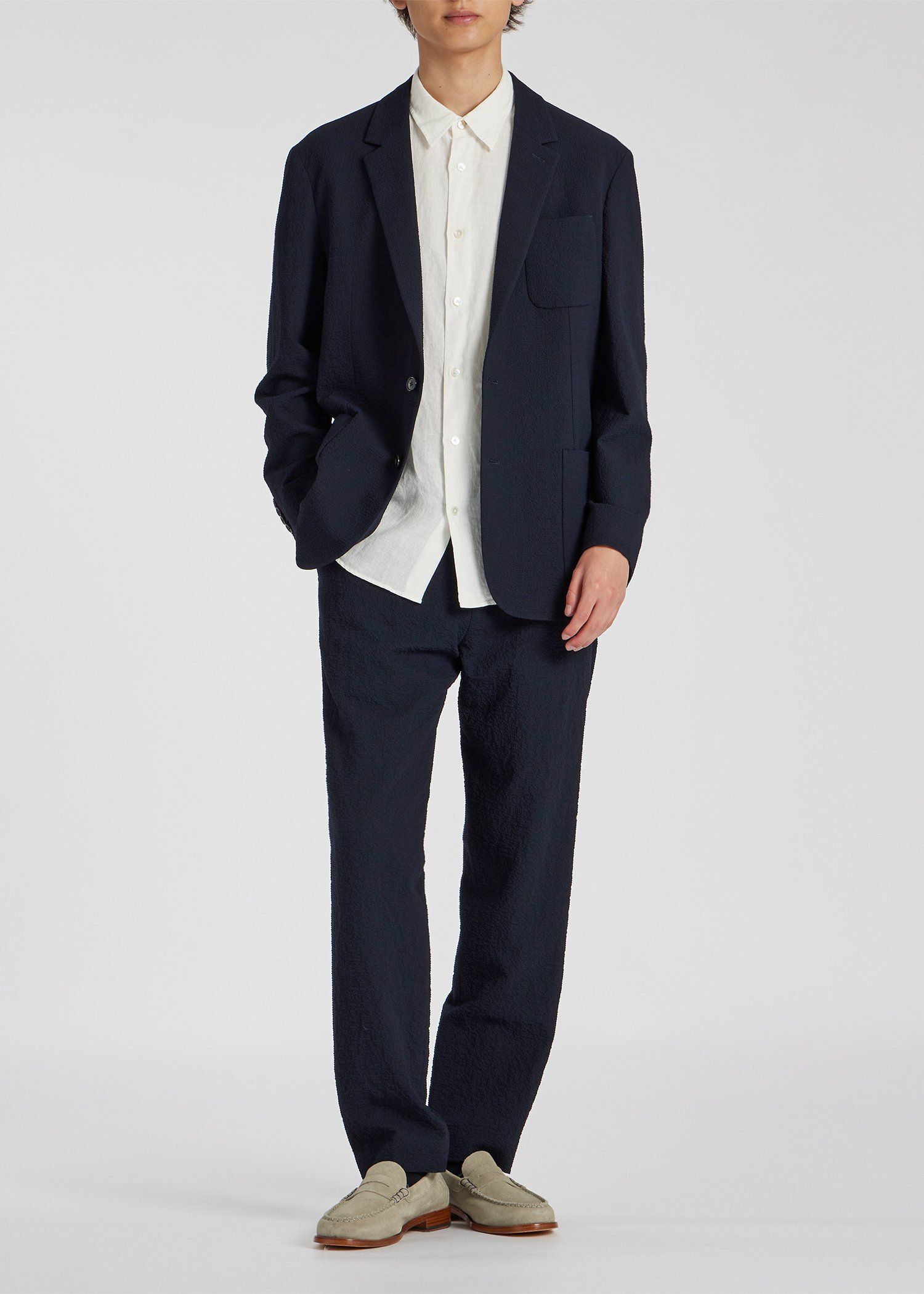 ウールシアサッカー シングル2B ジャケット