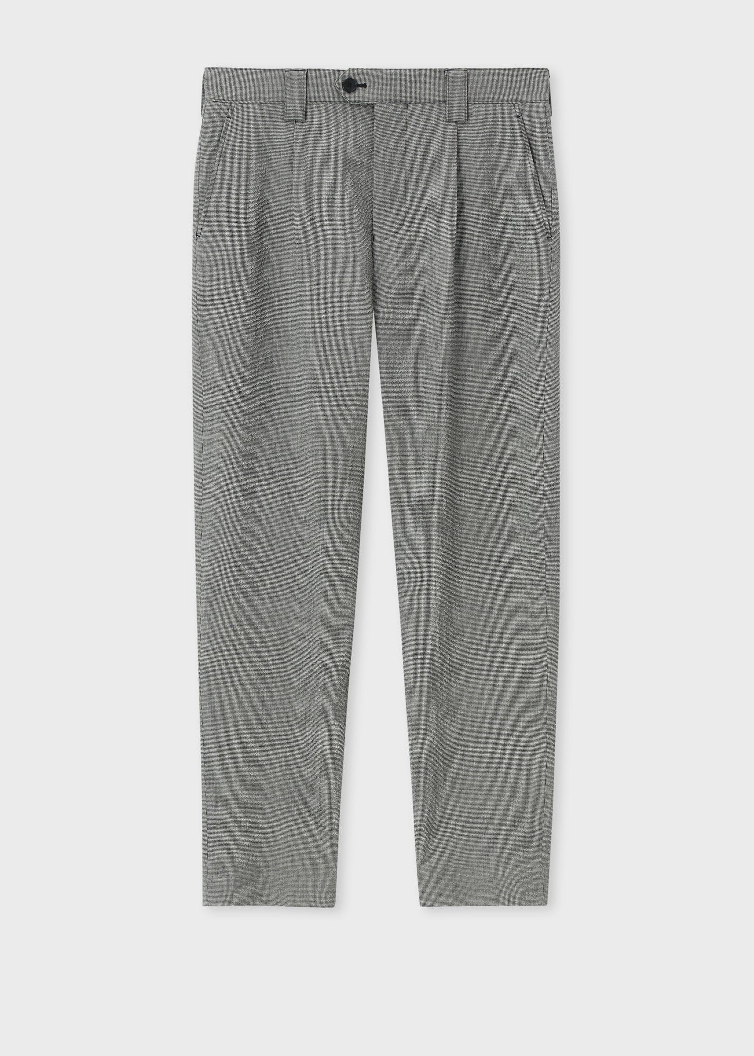 ウールシアサッカー テーパードトラウザーズ