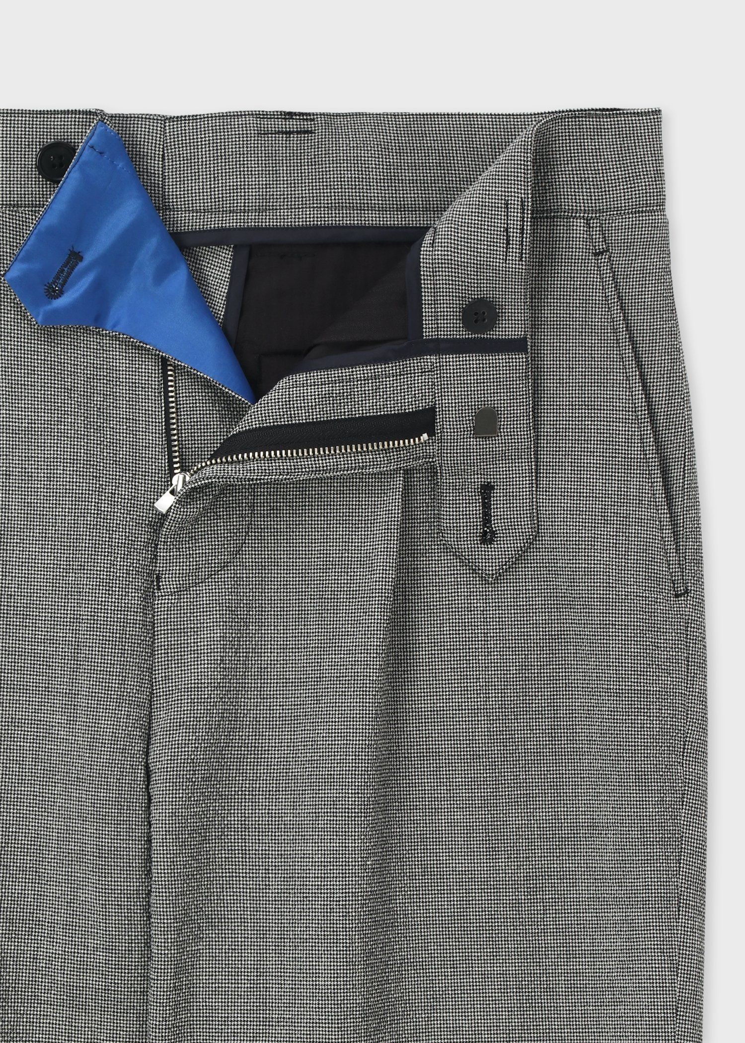 ウールシアサッカー テーパードトラウザーズ