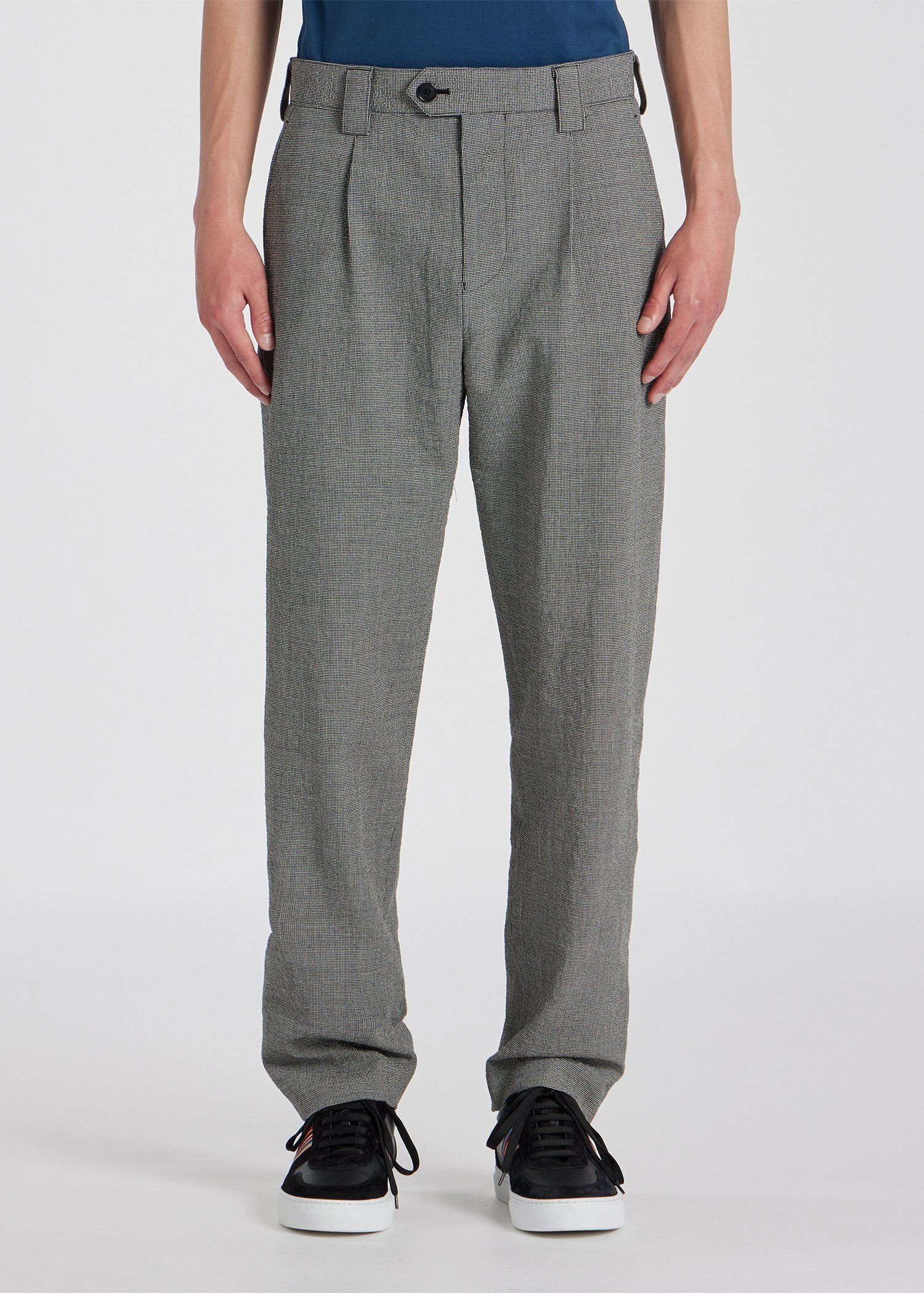 ウールシアサッカー テーパードトラウザーズ