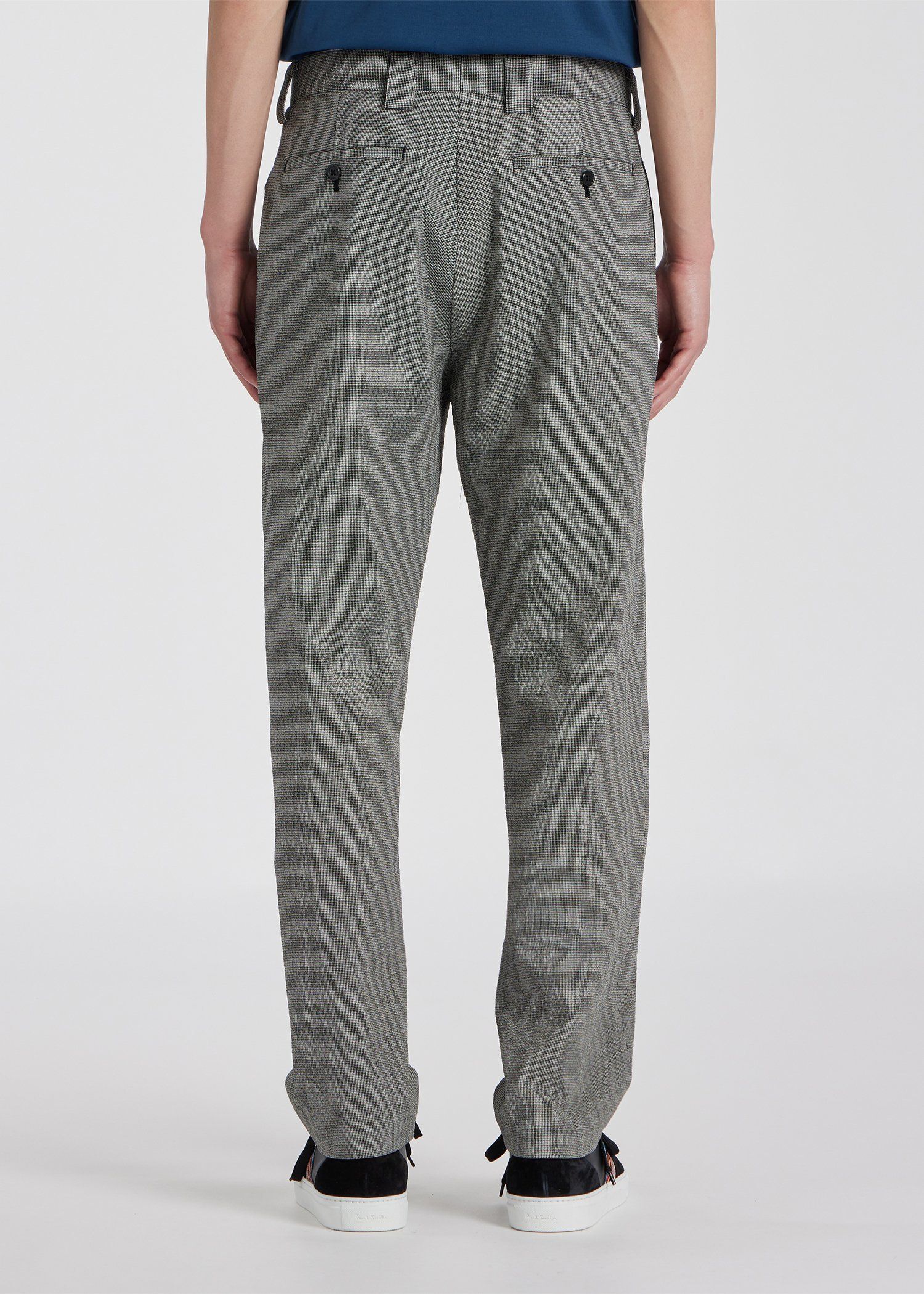 ウールシアサッカー テーパードトラウザーズ