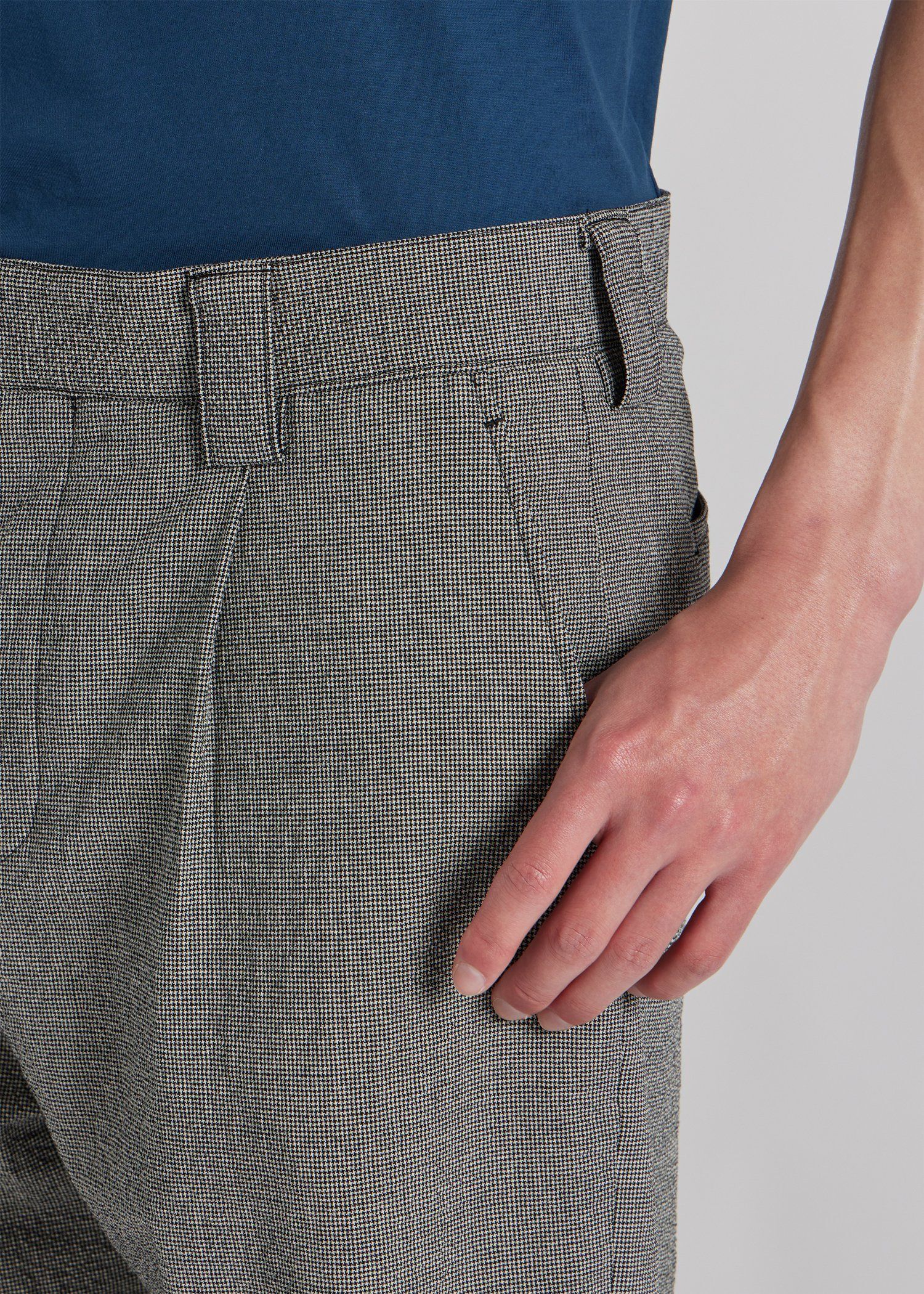 ウールシアサッカー テーパードトラウザーズ