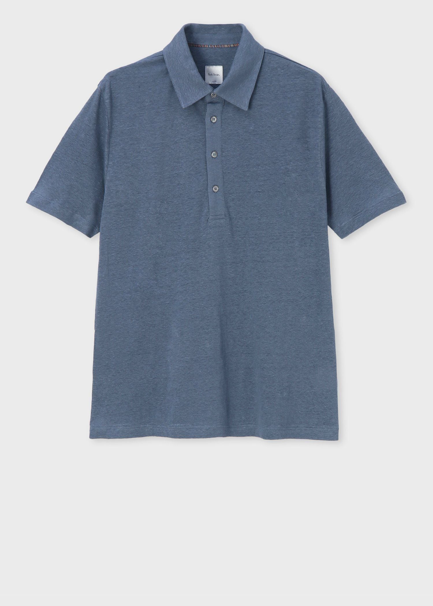 カラーリネン ポロシャツ