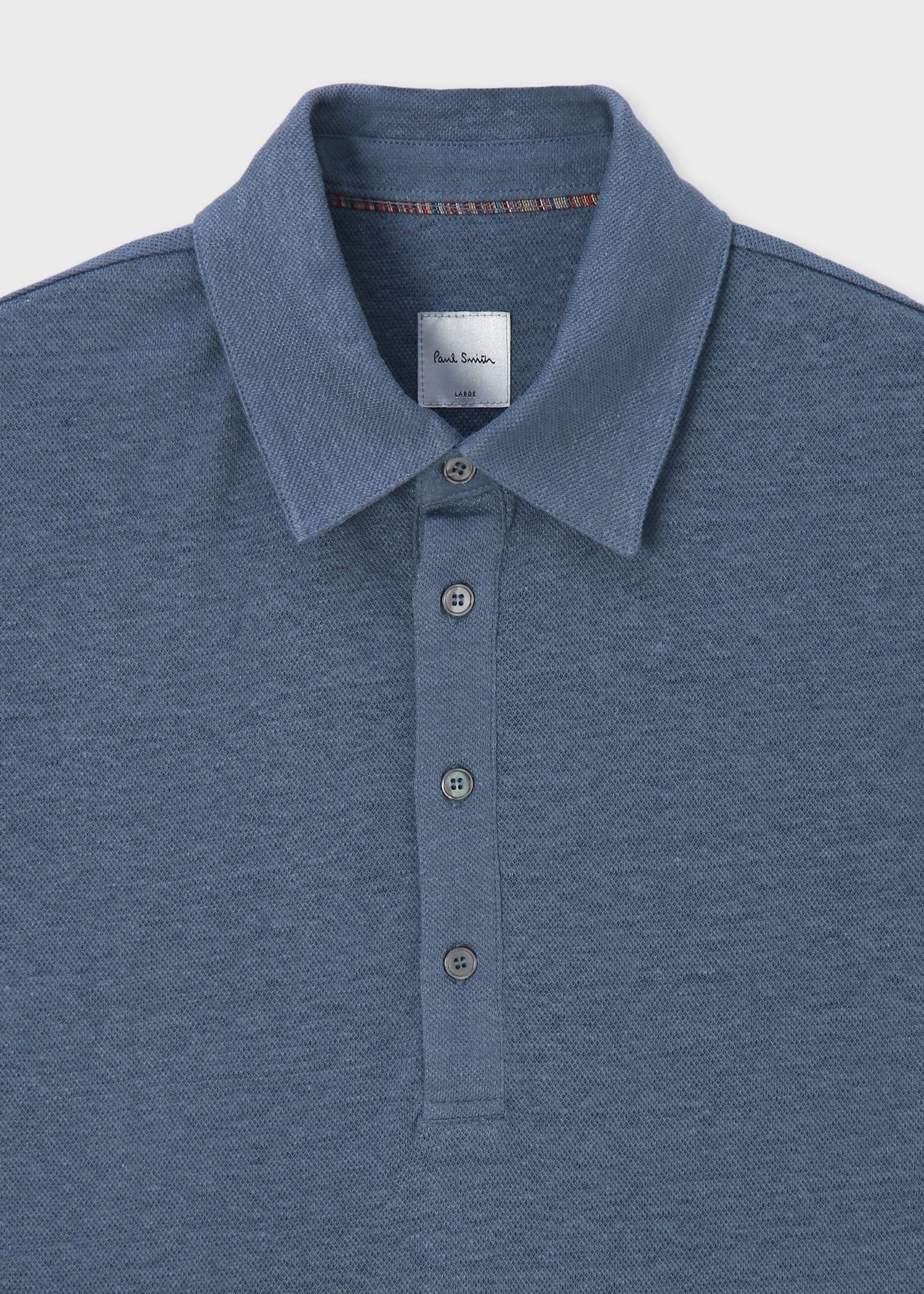 カラーリネン ポロシャツ