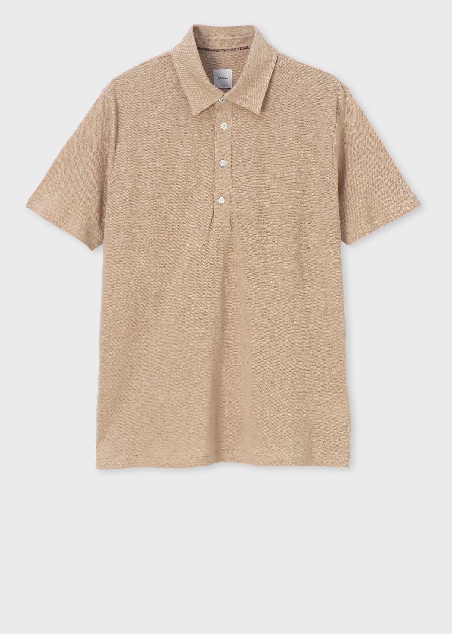 カラーリネン ポロシャツ