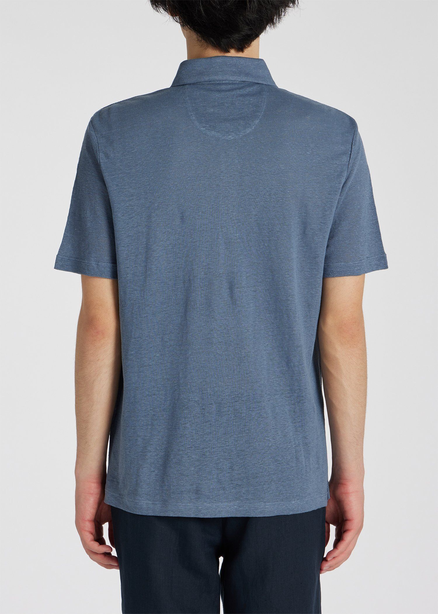 カラーリネン ポロシャツ