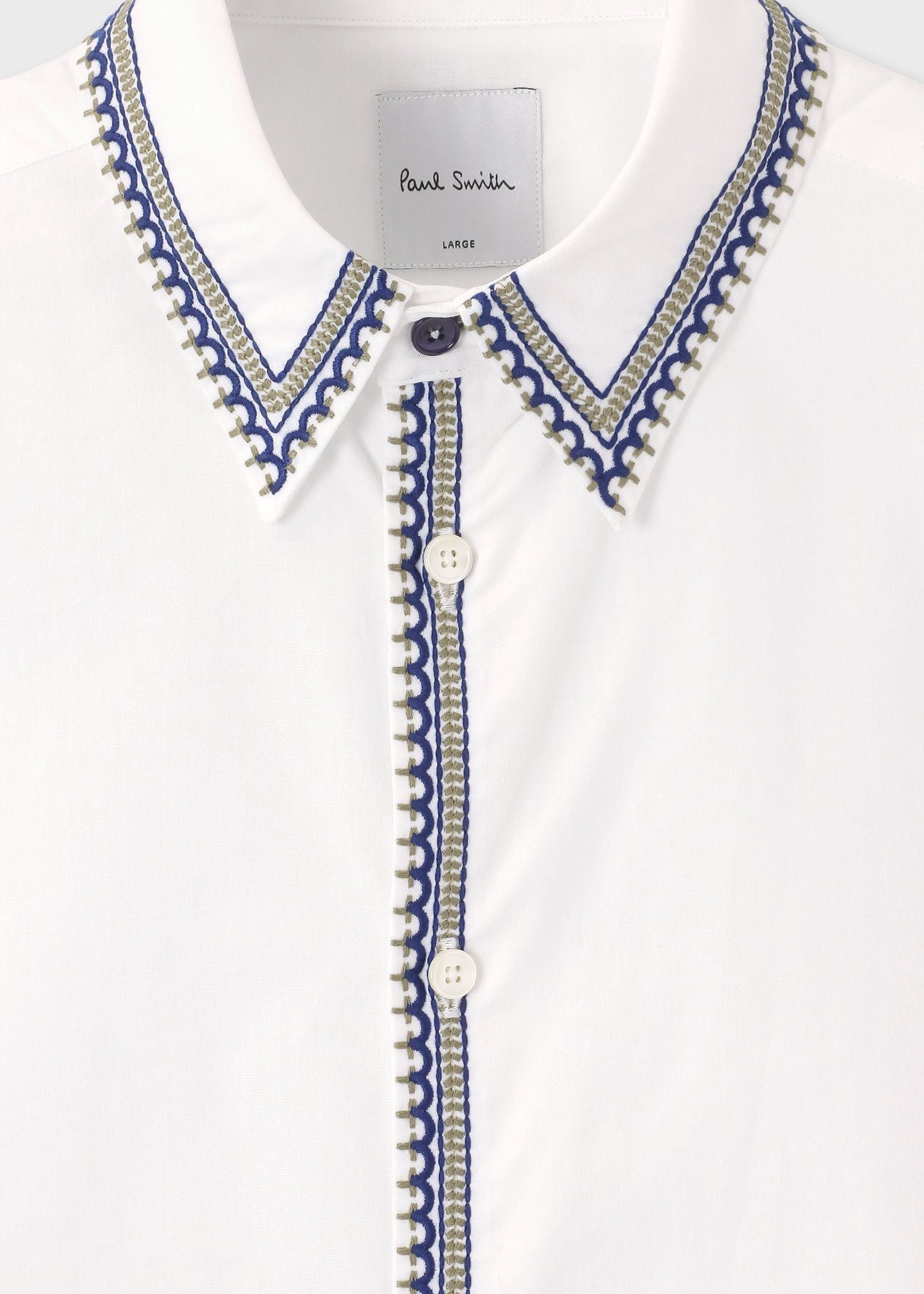 エンブロイダリードエッジ ブロードシャツ