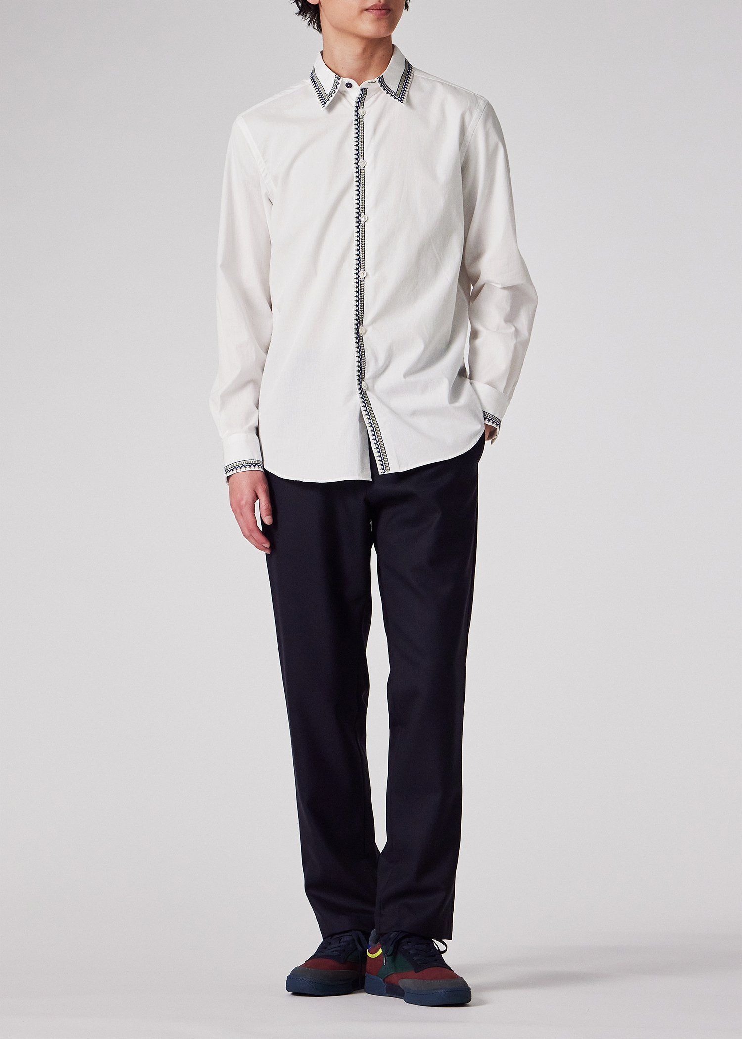 エンブロイダリードエッジ ブロードシャツ