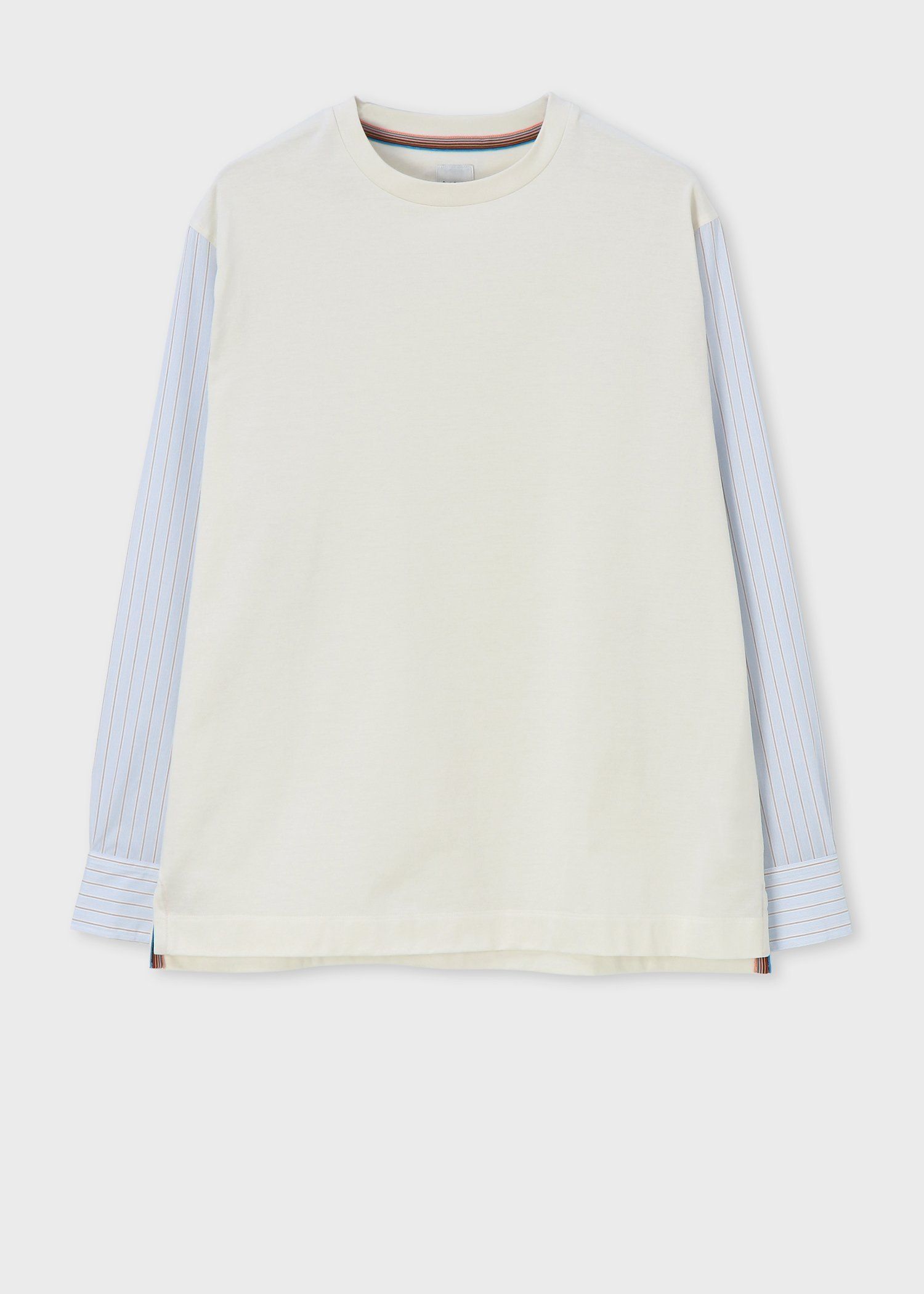 ストライプシャツスリーブ 長袖Tシャツ