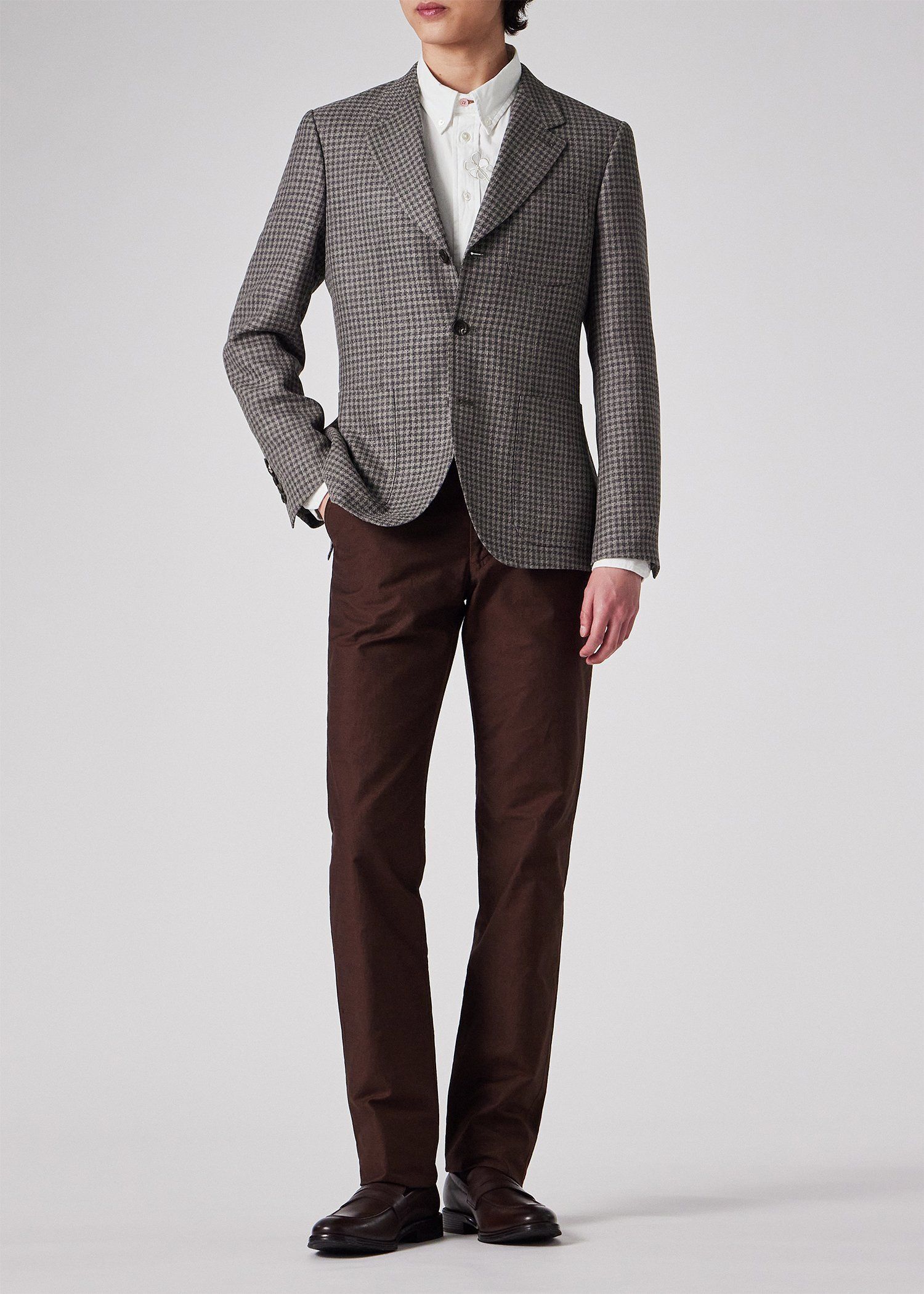 ガンクラブチェック 3Bジャケット