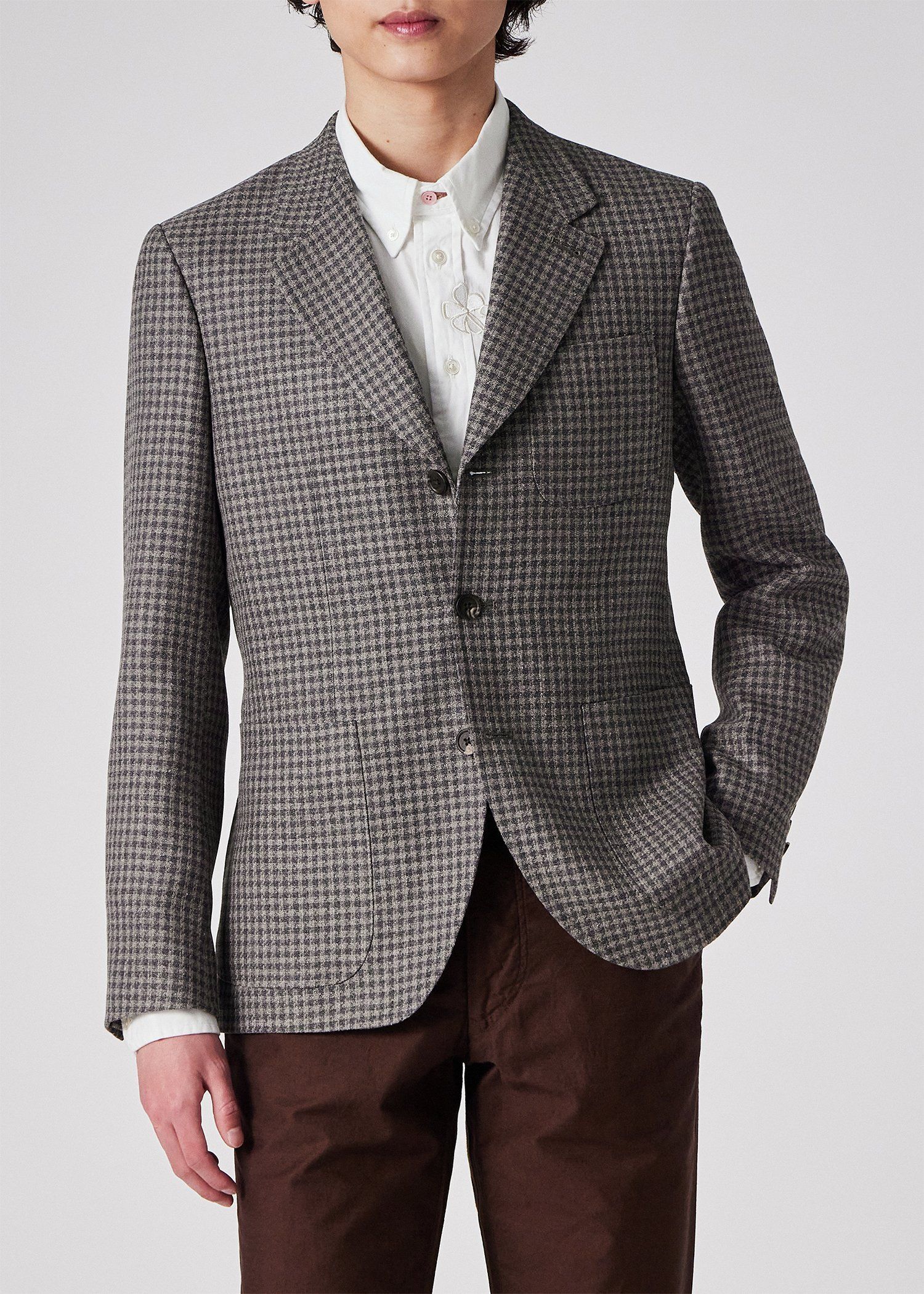 ガンクラブチェック 3Bジャケット