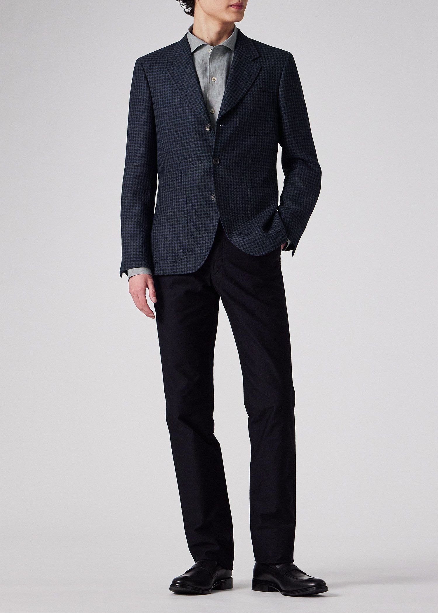 ガンクラブチェック 3Bジャケット