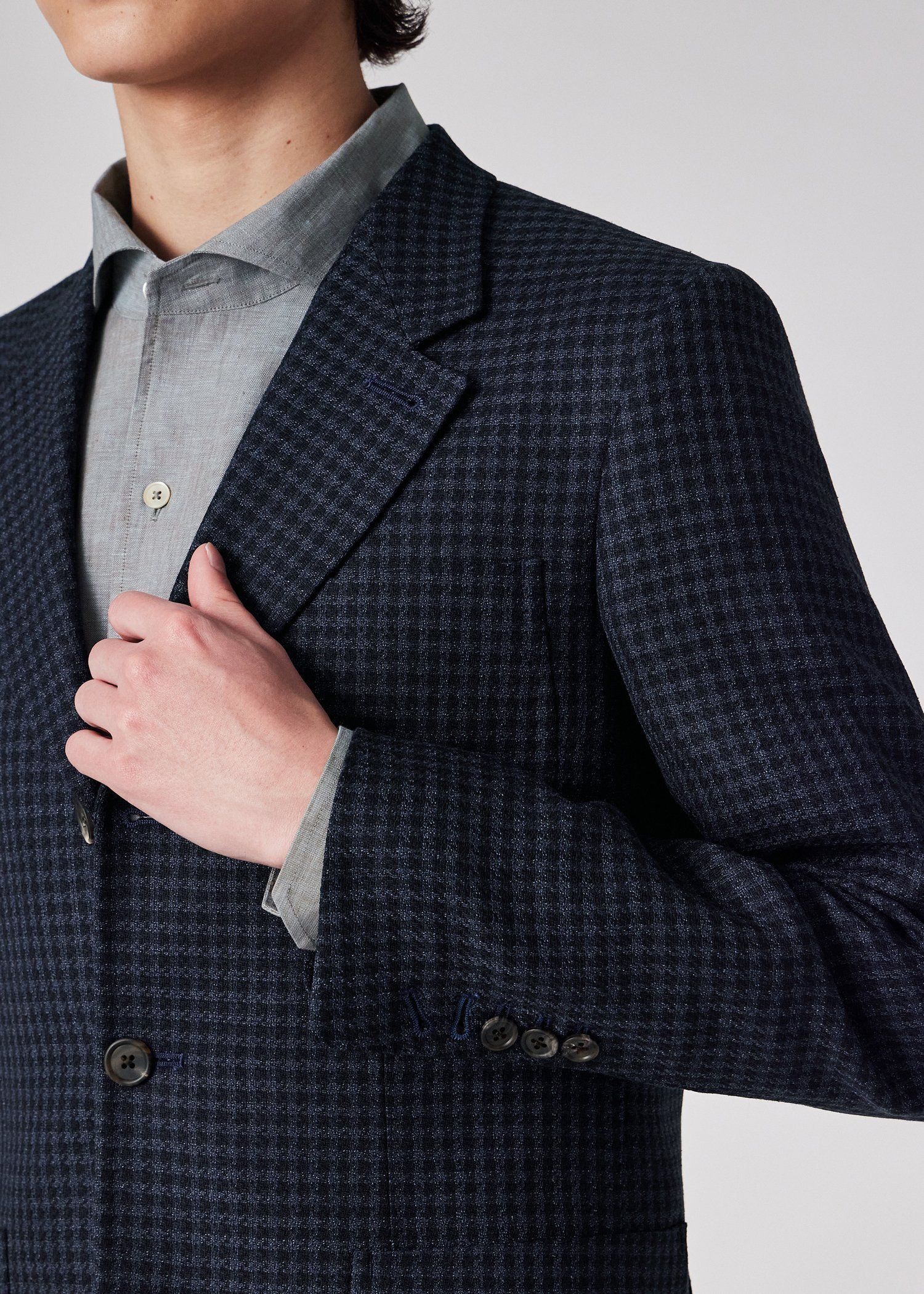 ガンクラブチェック 3Bジャケット