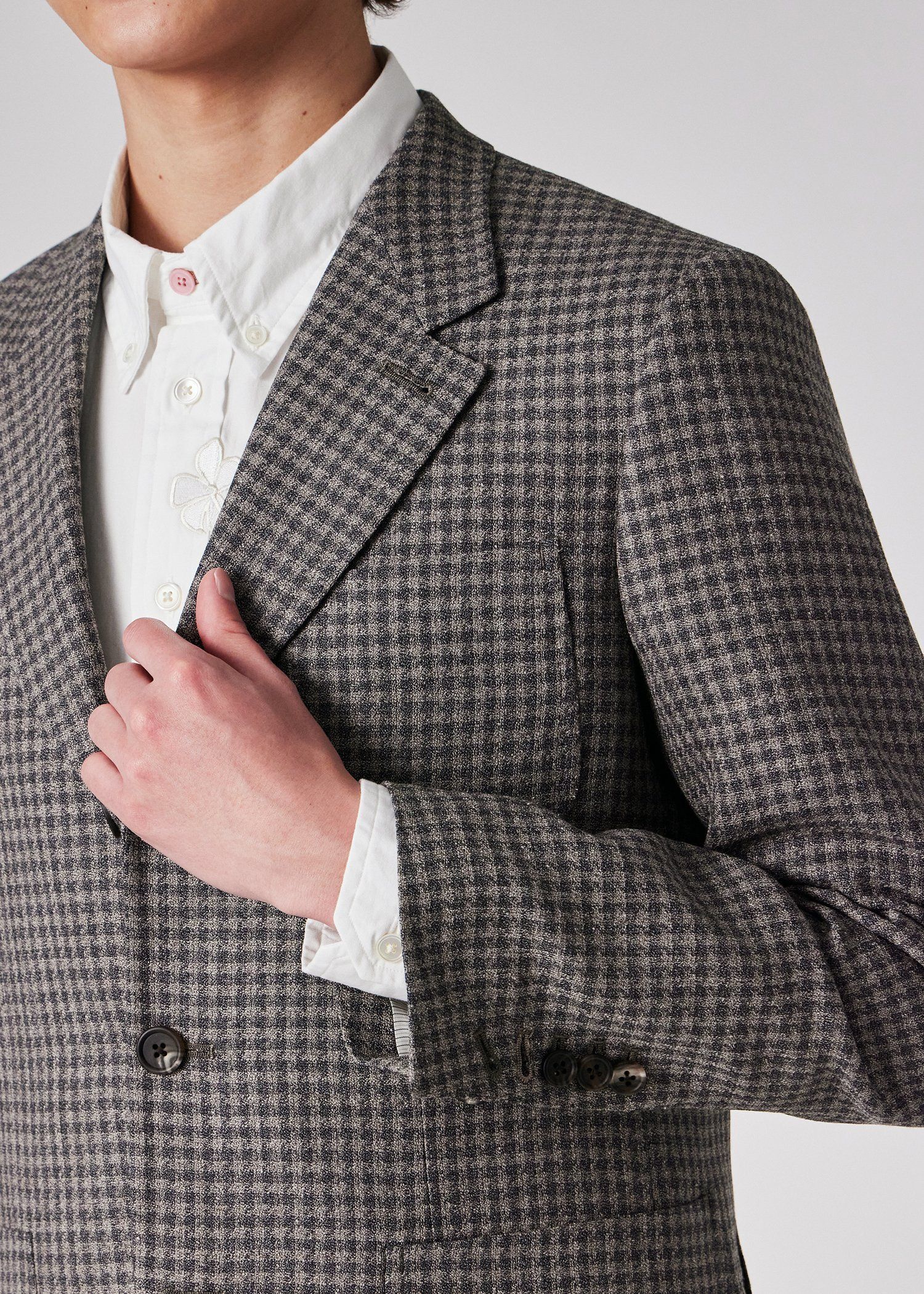 ガンクラブチェック 3Bジャケット