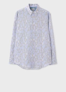 "Silhouette Rain" プリントシャツ