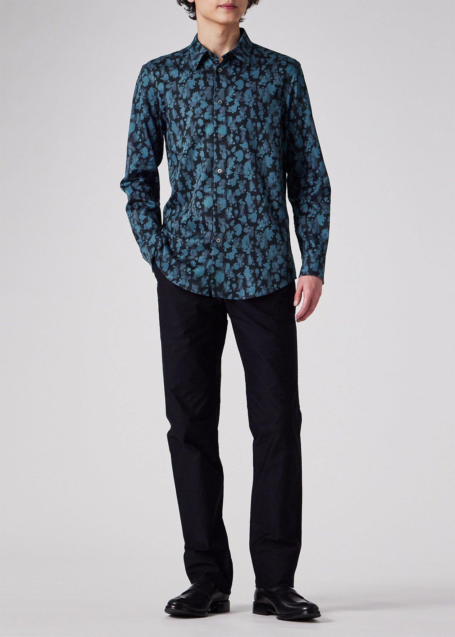 "Silhouette Rain" プリントシャツ