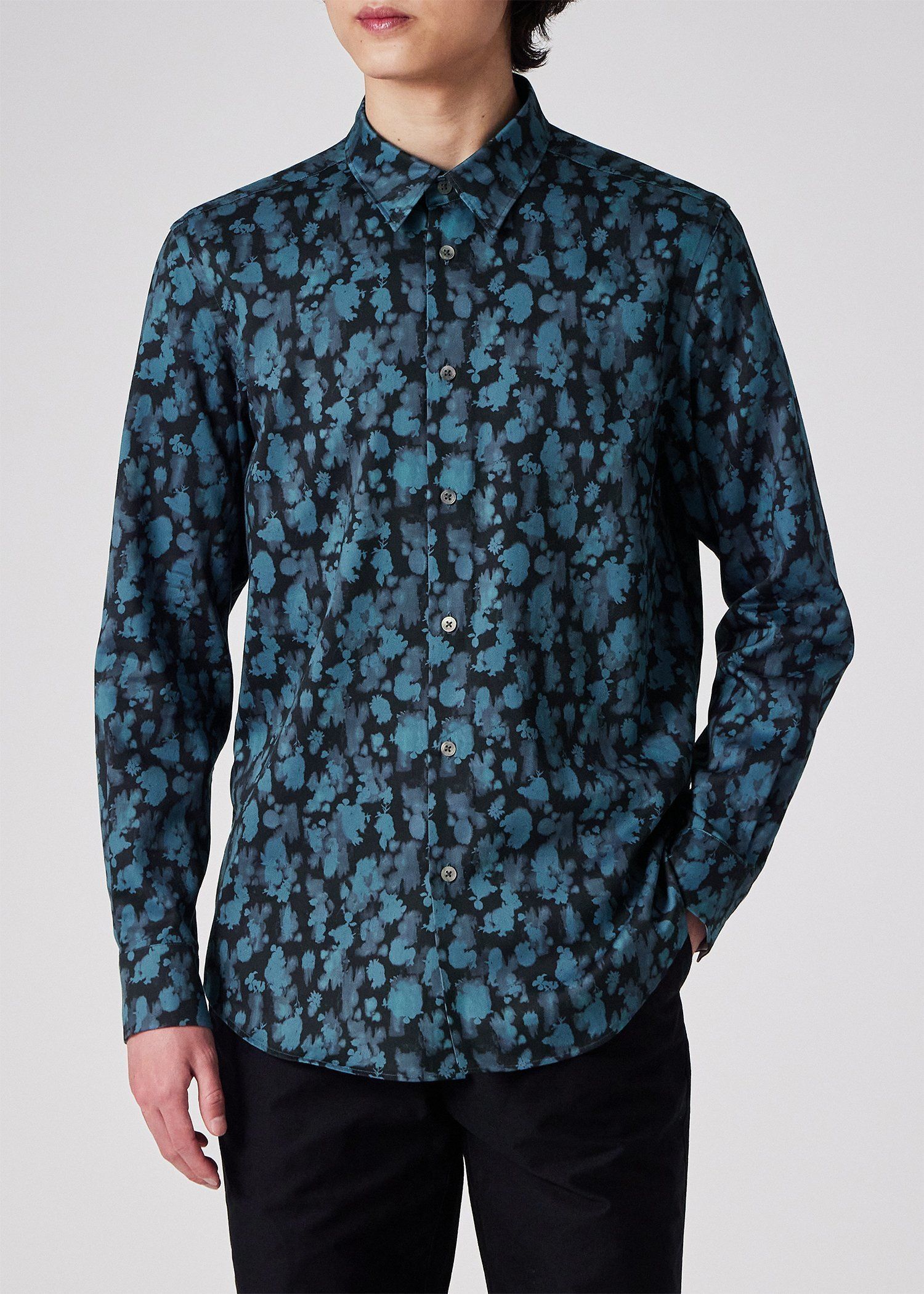 "Silhouette Rain" プリントシャツ