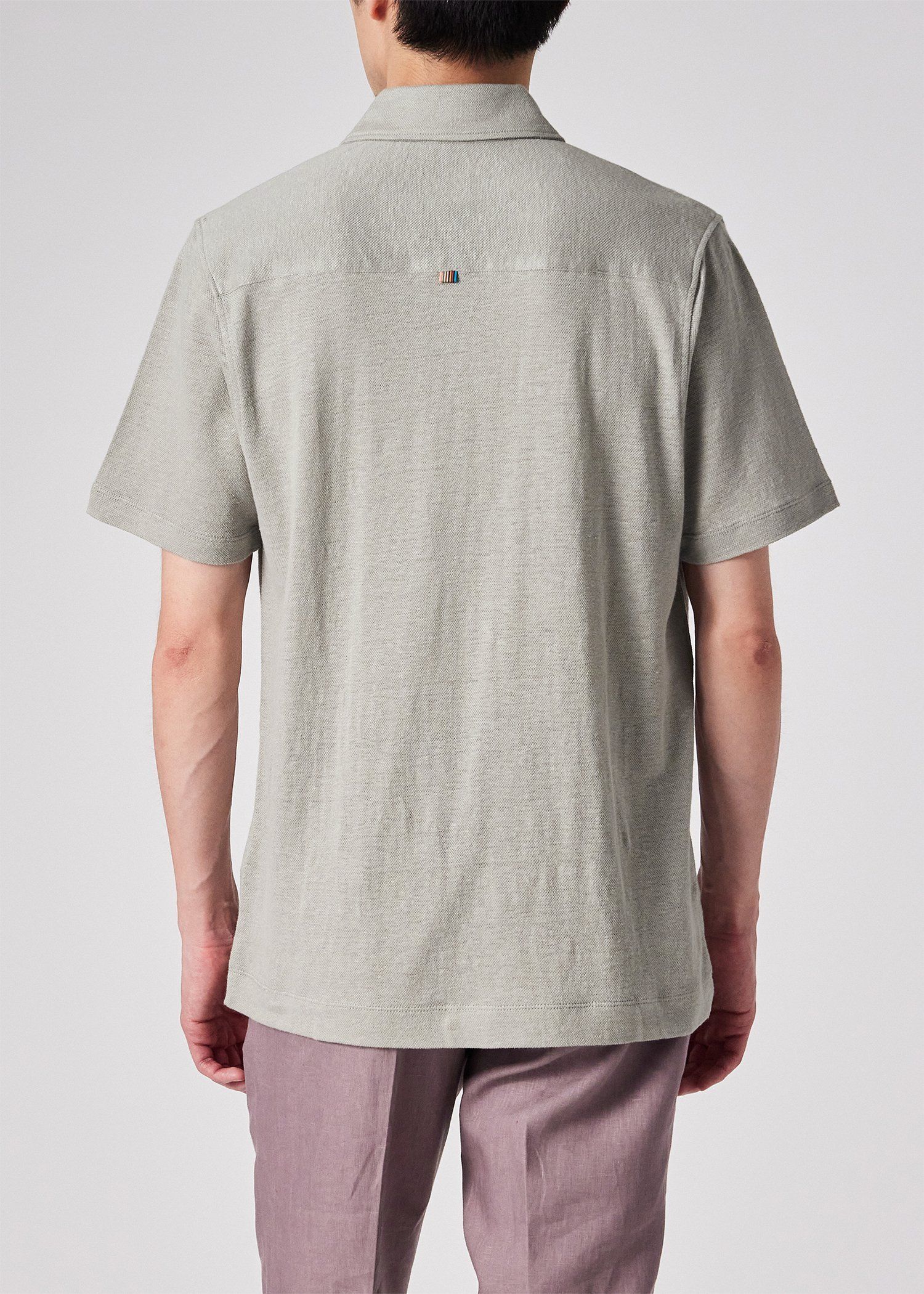 カラーリネン 鹿の子 ポロシャツ