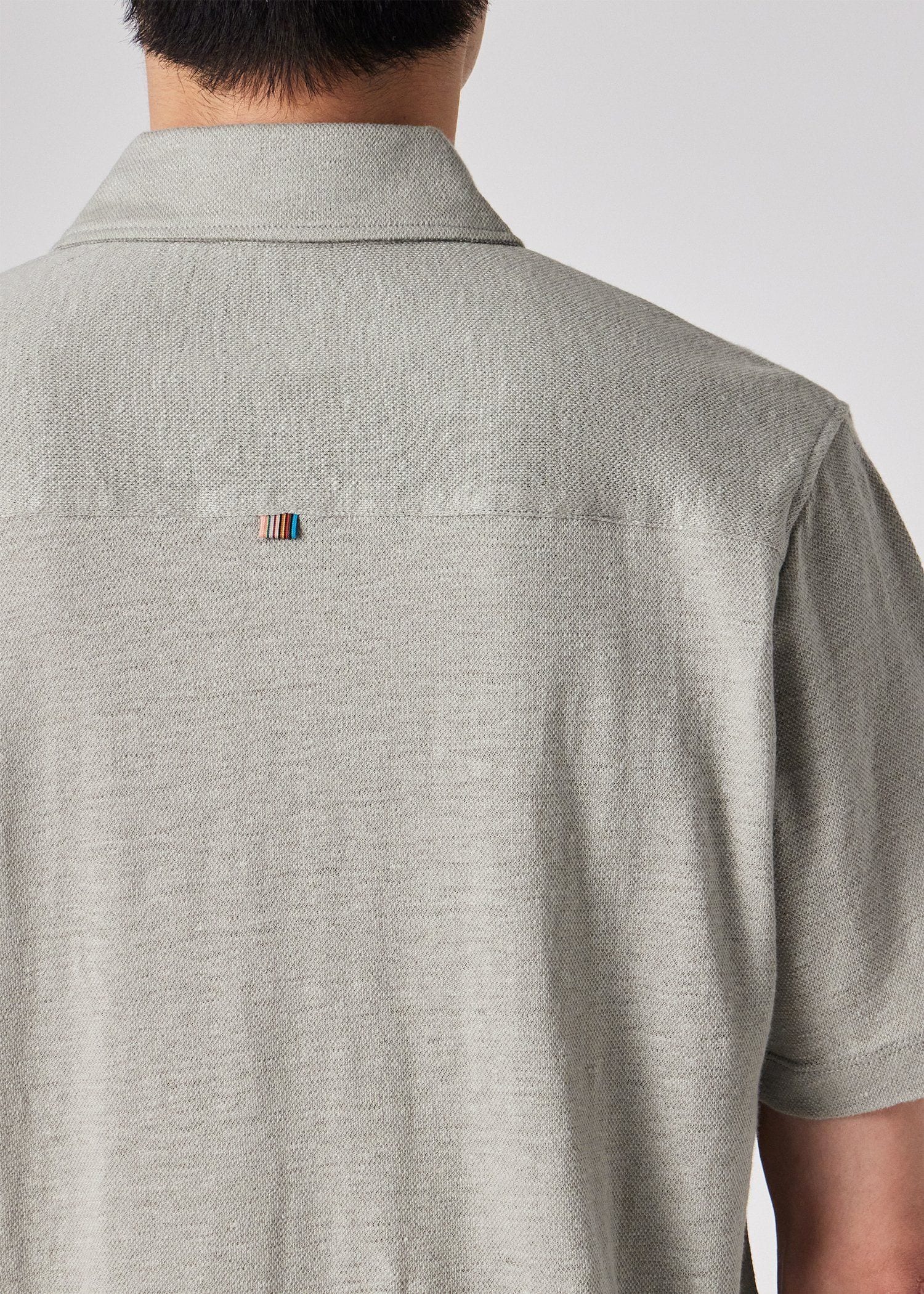 カラーリネン 鹿の子 ポロシャツ