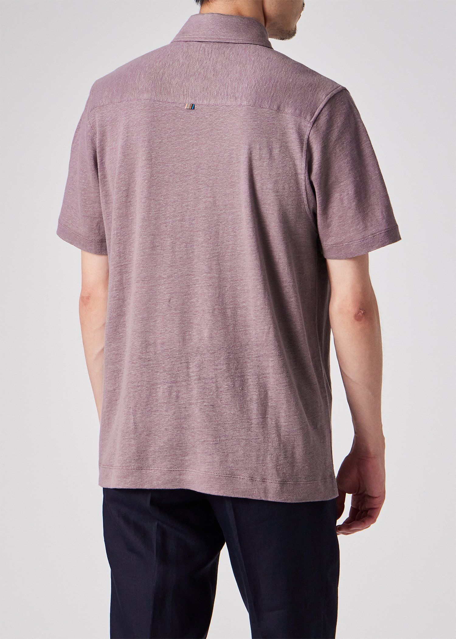 カラーリネン 鹿の子 ポロシャツ