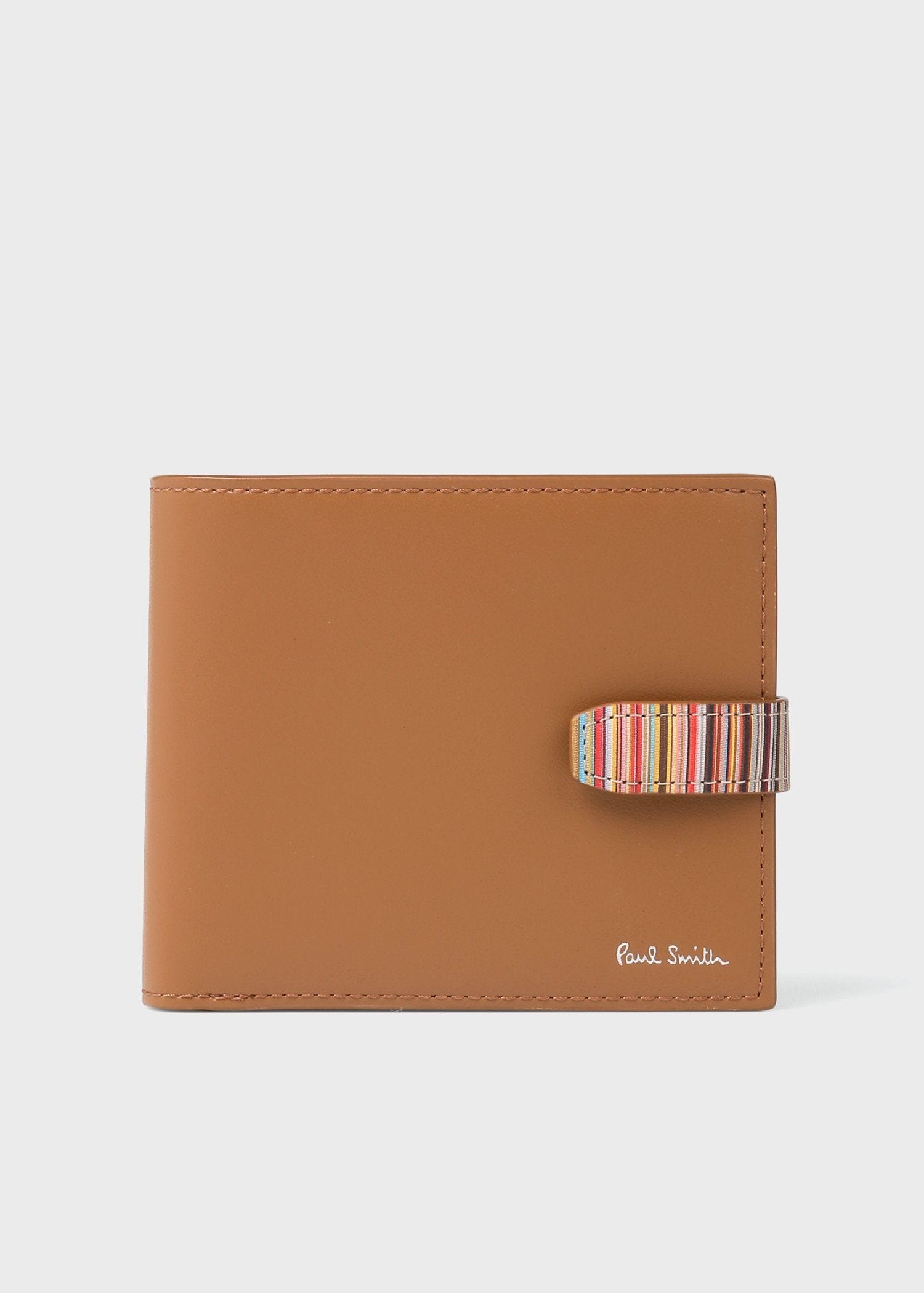 シグネチャーストライプタブ 2つ折り財布