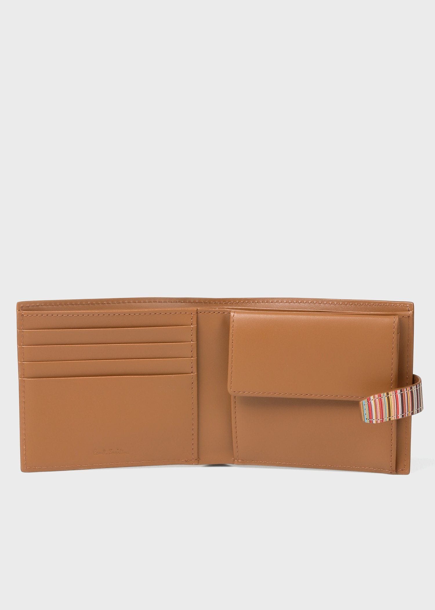 シグネチャーストライプタブ 2つ折り財布