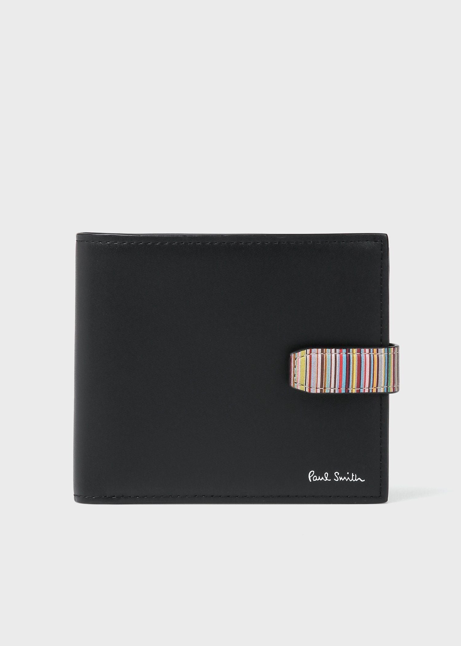 シグネチャーストライプタブ 2つ折り財布