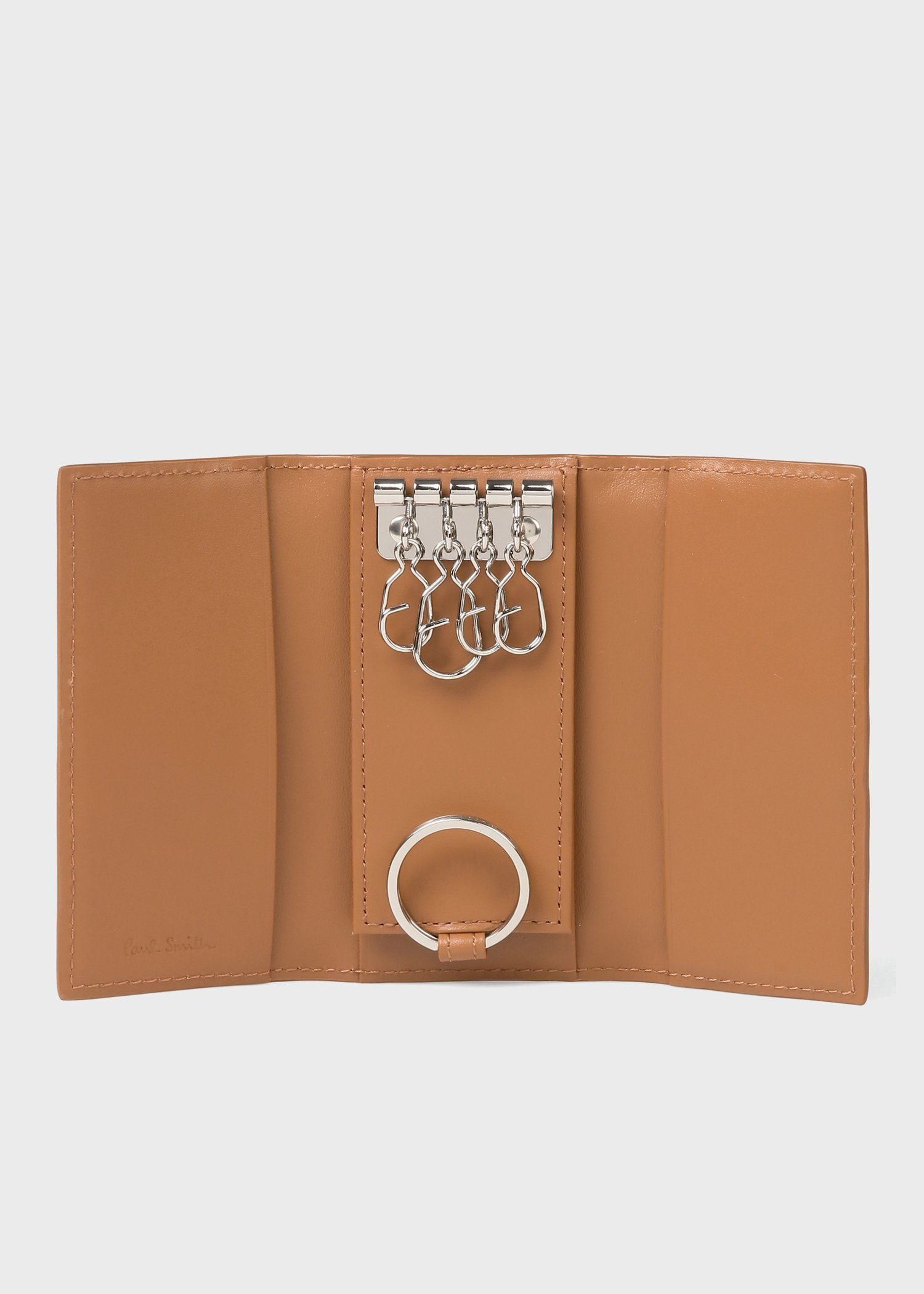 シグネチャーストライプタブ キーケース