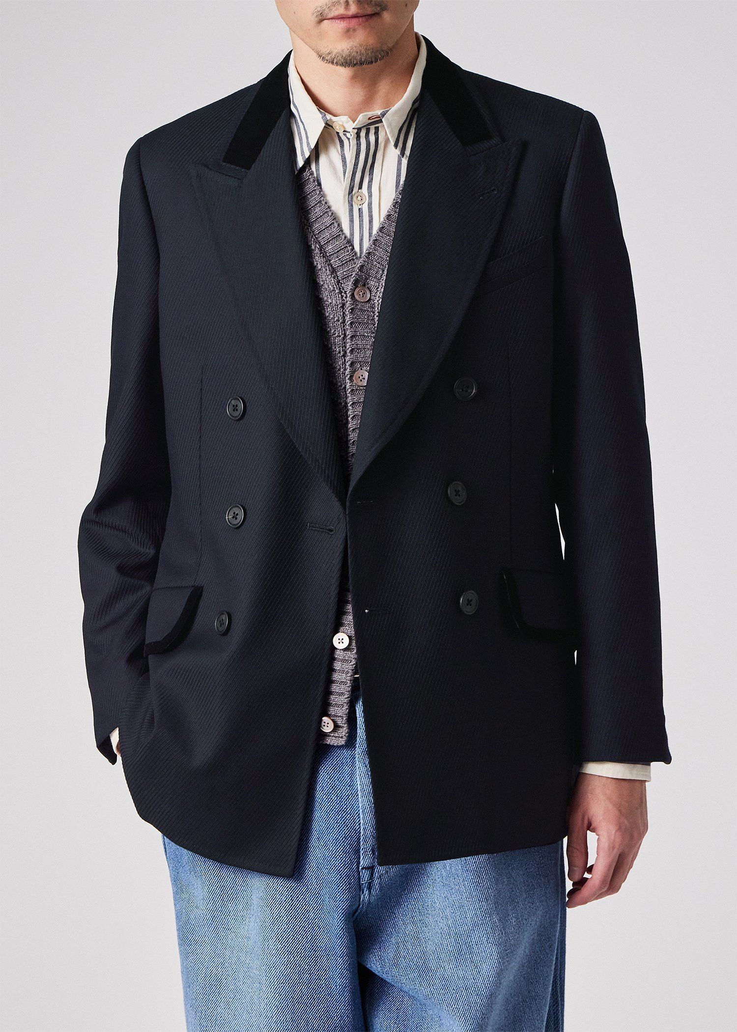 コードウール ダブルブレストジャケット