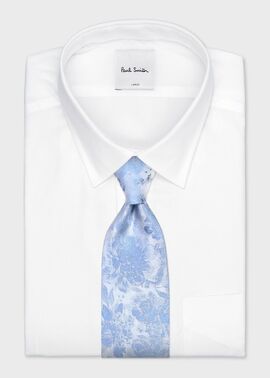 ジャカードフローラル タイ（ライトブルー） ｜ポール・スミス