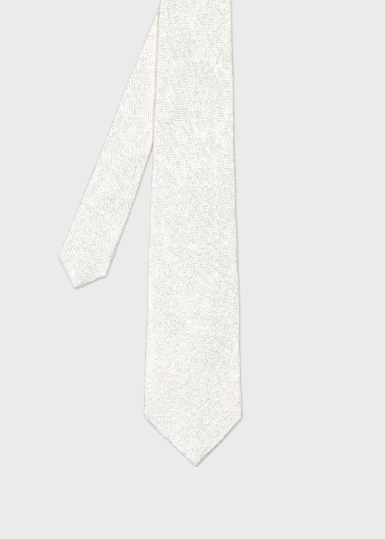ジャカードフローラル タイ（オフホワイト） ｜ポール・スミス